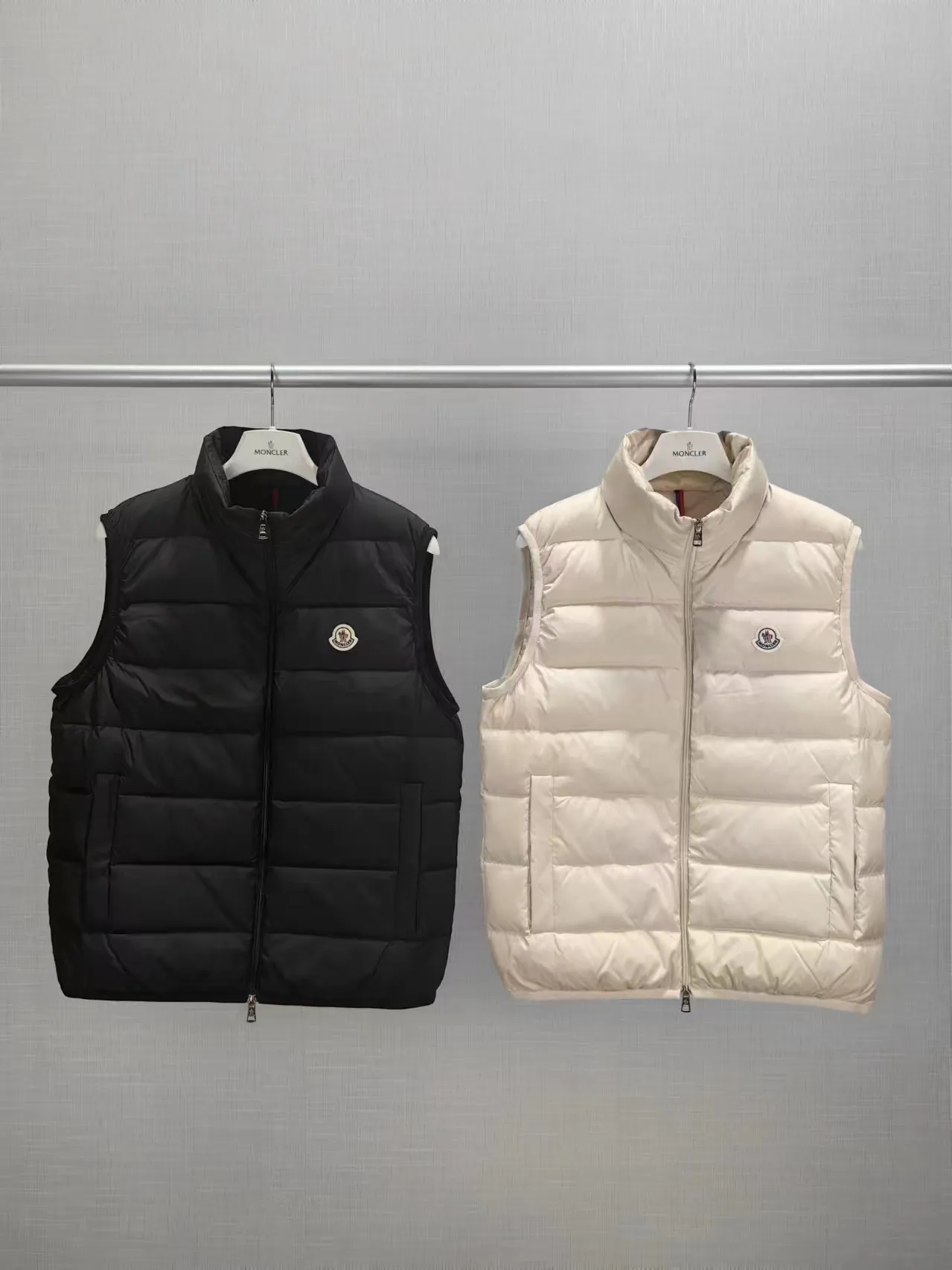 P520 MONCLER/Mask 24 new model stand collar zipper vest down jacket vest jacket same style for men and women