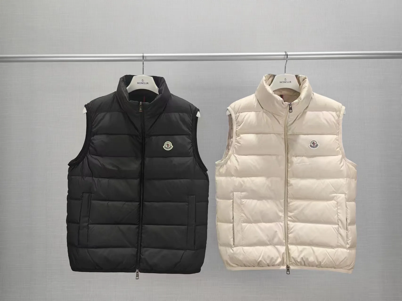 P520 MONCLER/Mask 24 new model stand collar zipper vest down jacket vest jacket same style for men and women