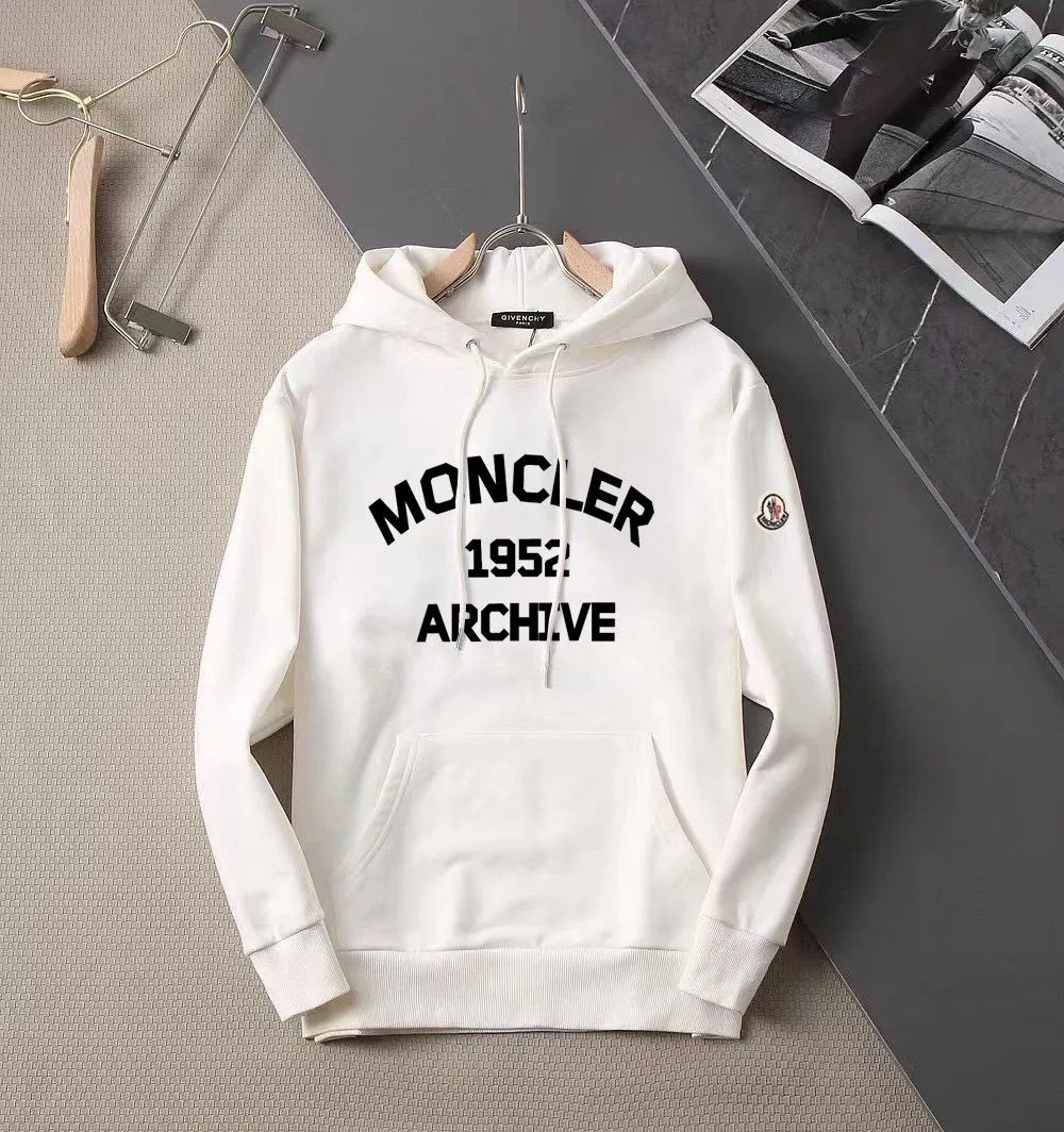 P220 brand [MONCLER Mouth Mouth] (good news for fat people) 2025ss spring latest long-sleeved hooded sweatshirt, on sale simultaneously on the official website. Refreshing and breathable. Made of top Tencel Roman. Comfortable and soft. 3D three-dimensional clarity. Super fashion sense. Great gift for your own use. Size: M-5XL (can wear up to 220 pounds)
