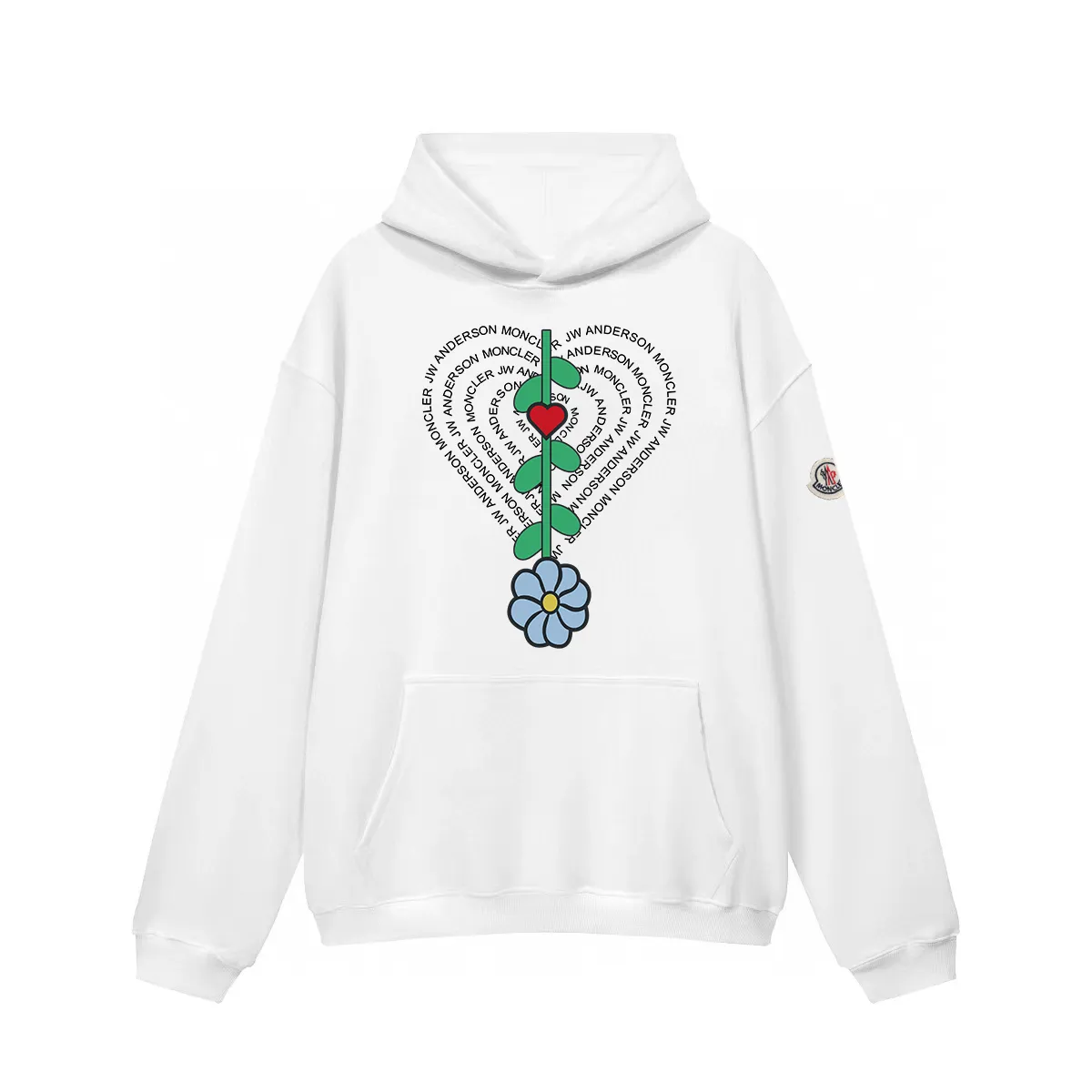P270 Recommended with confidence, Moncler Mouth Mouth 480g Velvet Printed Hooded Sweatshirt Australian velvet fabric is soft and comfortable, does not shrink, does not deform, does not pill) Original customized accessories Collar label Wash mark Hang tag Packaging (perfect details) Color White Black Size XS-L - Copy (36) - Copy