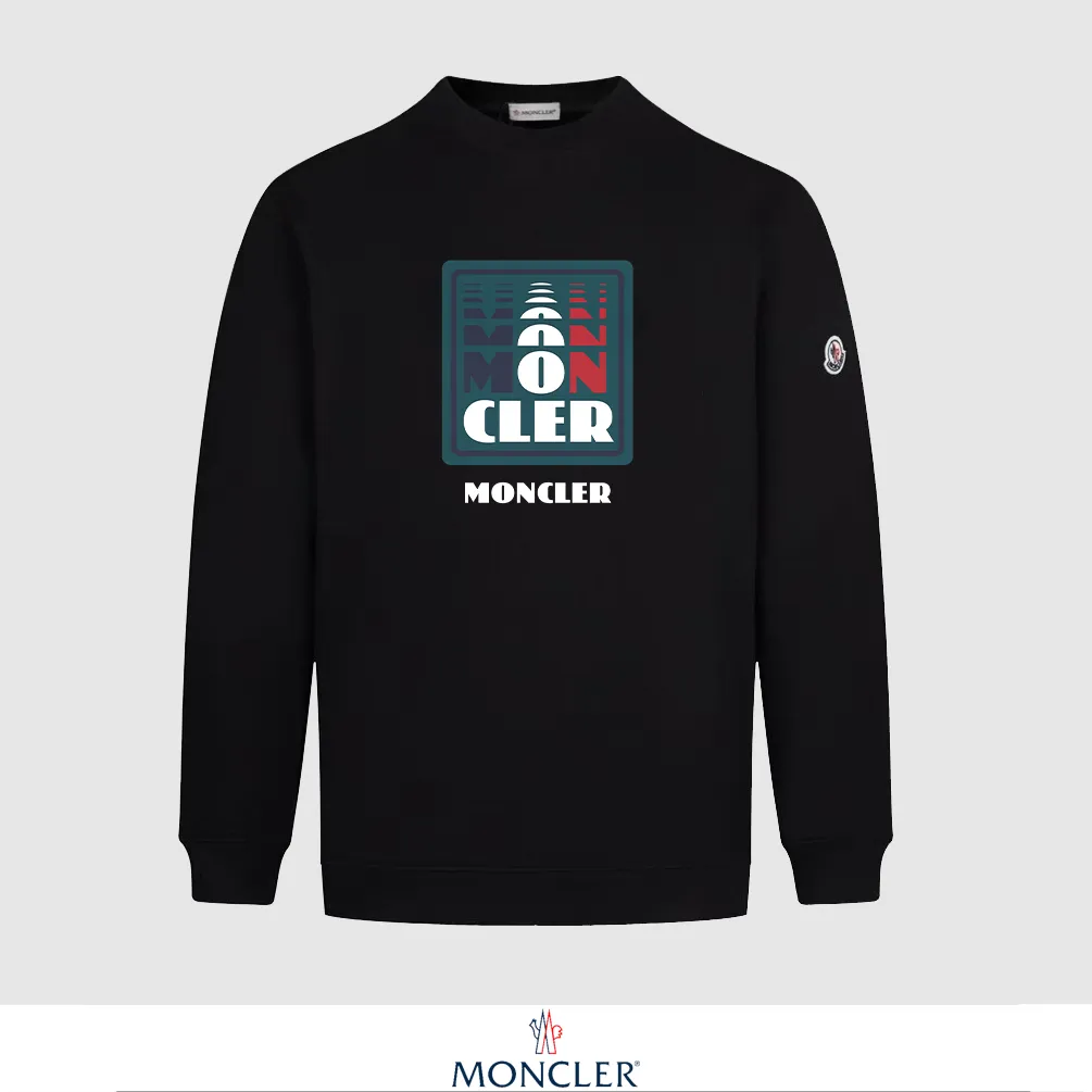 P240 Recommend the most popular Moncler masked 380g printed terry crew neck sweatshirt. Breathable pure cotton fabric. The texture is very soft and comfortable. No shrinkage, no deformation, no pilling). Original customized accessories. Collar label. Wash mark. Hang tag. Packaging (perfect details). Color: White. Black. Size: XS S M L.
