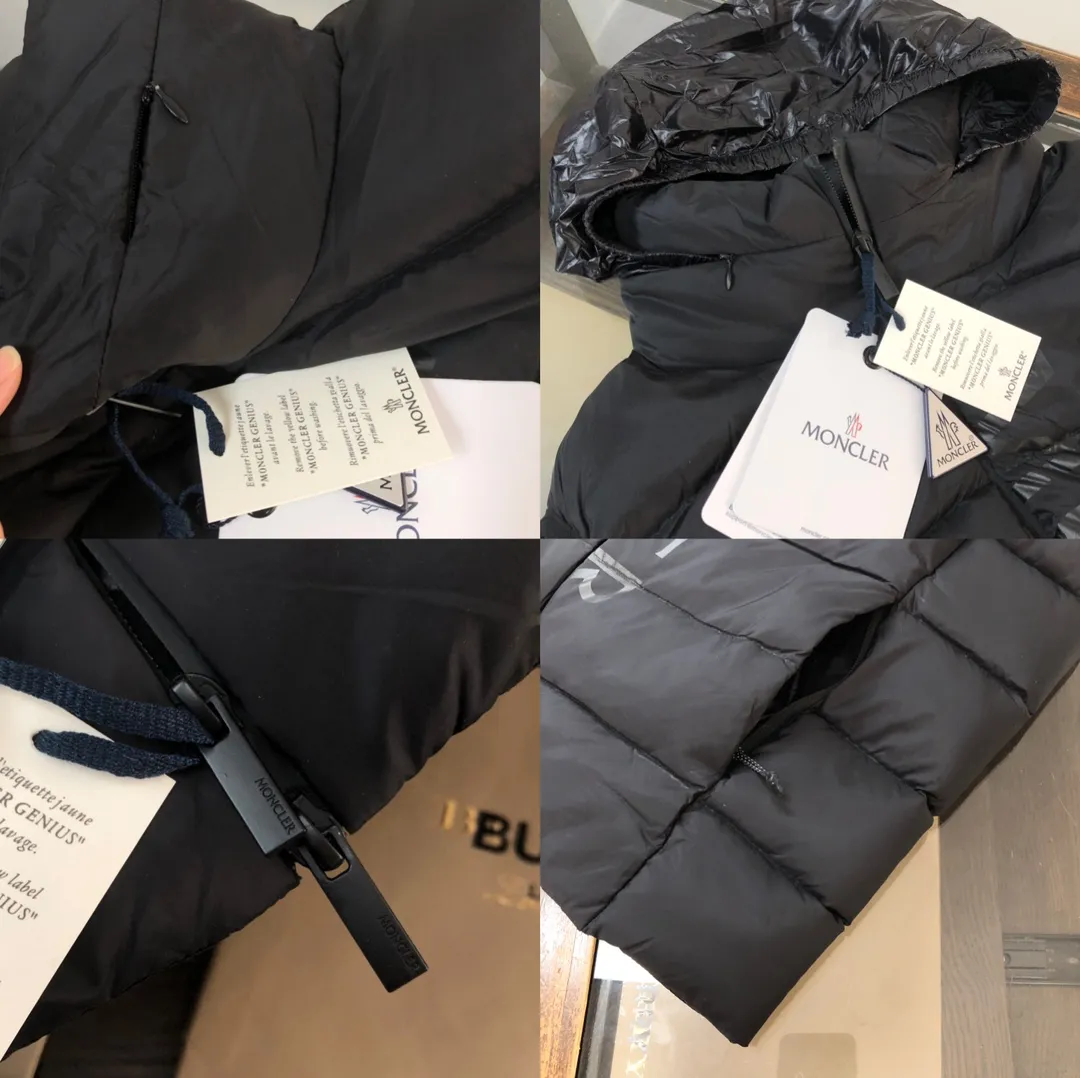 P660 🔥🔥Moncler 24 autumn and winter latest model! Fashionable down vest! Down vest! Hat can be hidden! The 100% cotton fabric selected from customers has extremely superior waterproof and breathable properties, and the fabric feels very soft, smooth and shiny! The inner filling is 90% white duck down, which has excellent fluffiness and resilience, and its cold-proof performance is unquestionable! Zipper pulls with customer-supplied brand letters engraved on them show off the aura of big brands everywhere, and they look good no matter how simple and elegant you wear them! Lightweight, convenient and warm, it can be paired with sweaters or sweatshirts! Fashionable and versatile ❤️ Color: black white Size: 12345 (M～3xl)