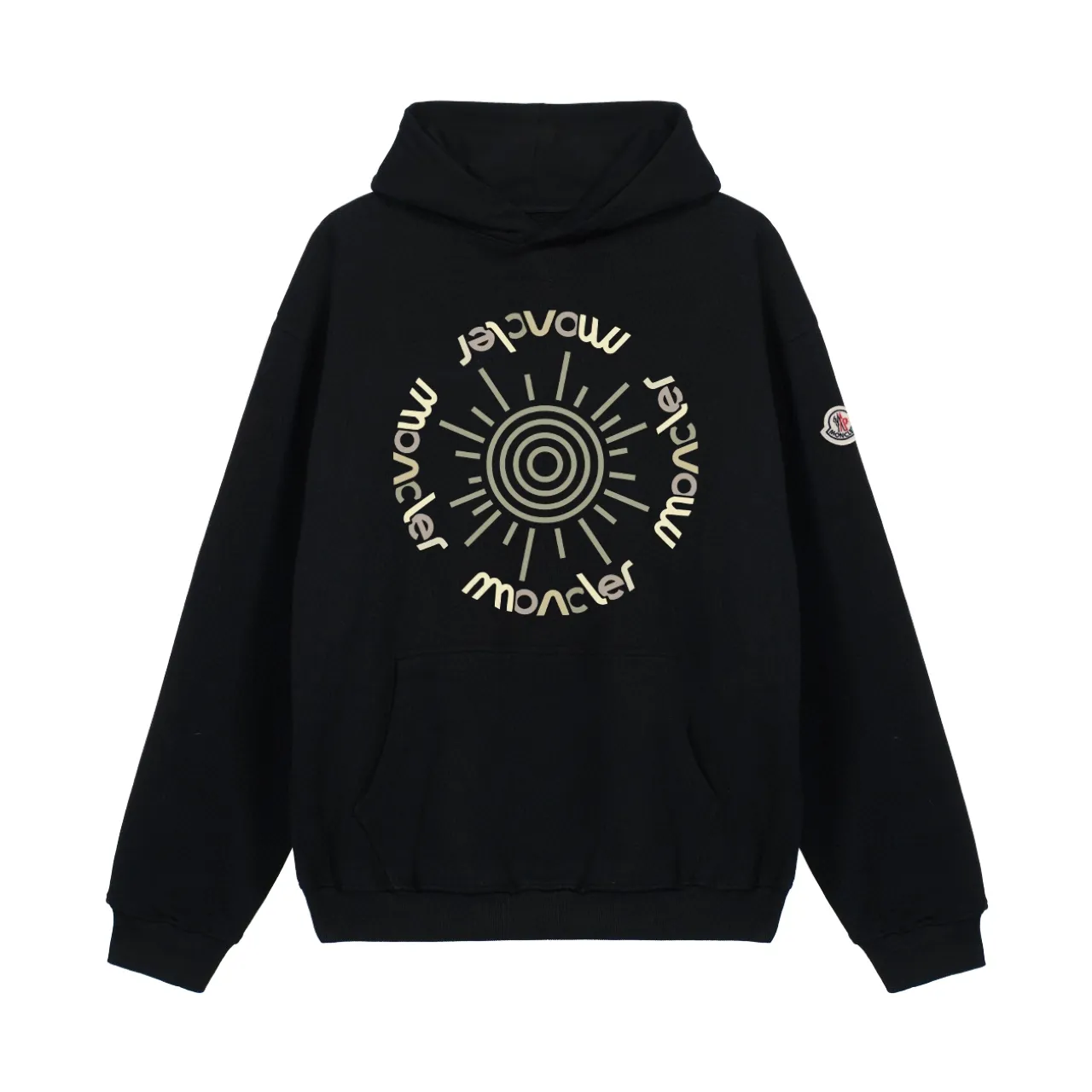 P270 Recommended model that will not go off the shelves, Moncler Mouth Mouth 480g Velvet Printed Hooded Sweatshirt, Australian velvet fabric is soft and comfortable, does not shrink, does not deform, does not pill) Original customized accessories Collar label Wash mark Hang tag Packaging (perfect details) Color White Black Size XS-L - Copy (66) - Copy - Copy