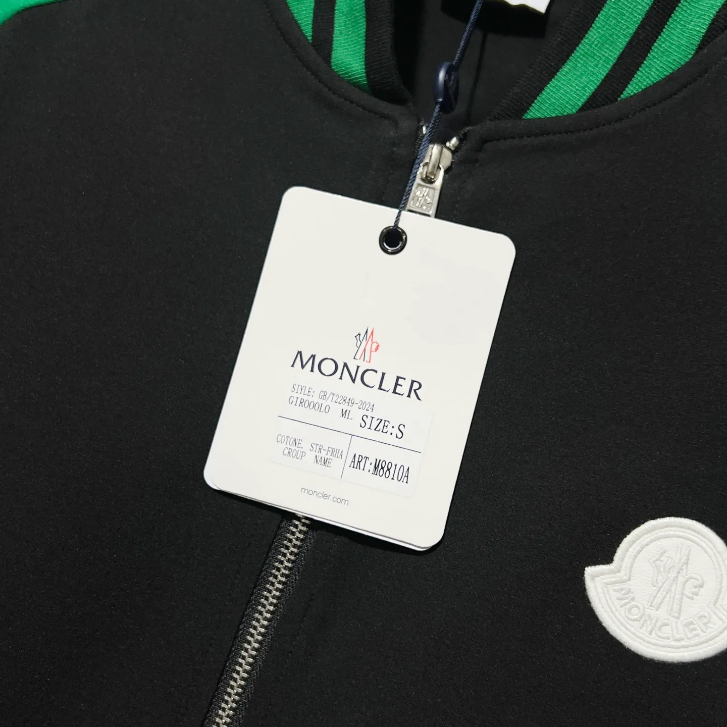 P270 MONCLER/Mask Customized fabric suit zipper jacket Color-blocking design embroidery🪡Micro-labeled LOGO hand sleeve webbing technology Official synchronization High version High quality Fashion personality Versatile trend Pure original quality Original fabric Hang tag Collar label Washed wheat Complete three labels Color: black and white. Black green. Black yellow. Size: S-2XL