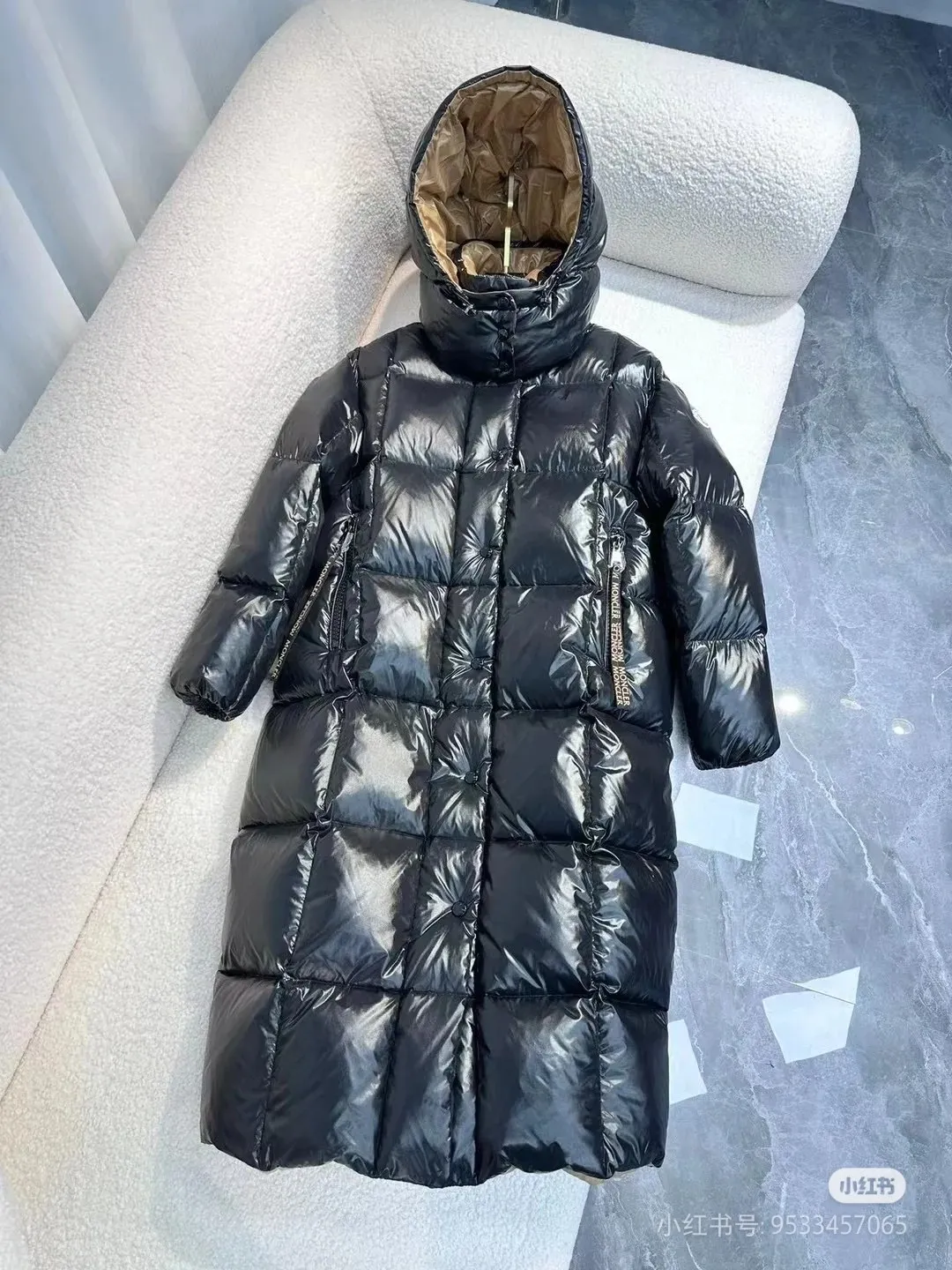 P860 Moncler. Long coat black size 0123