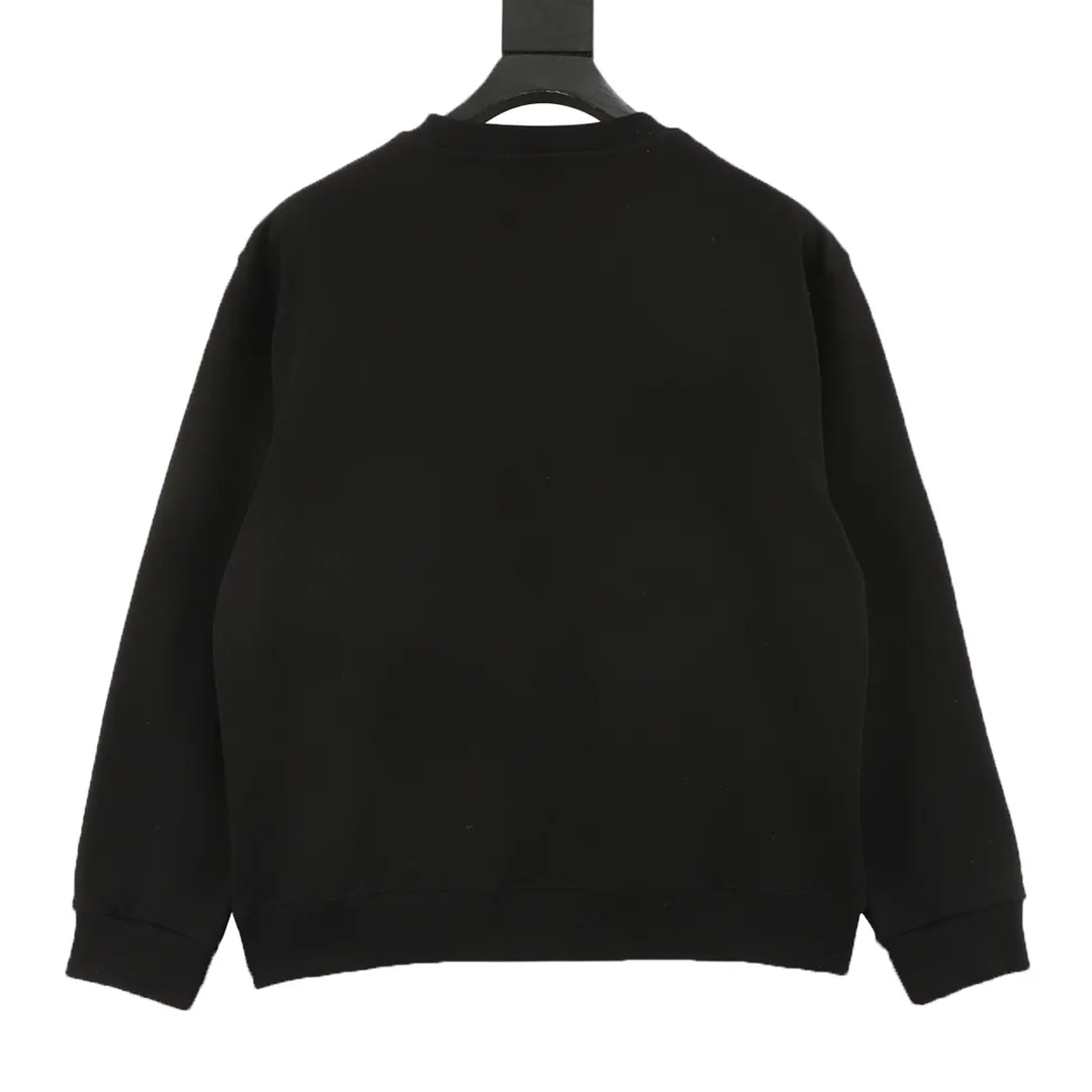 P460 Moncler 25FW graffiti logo round neck sweatshirt 480g high-grade combed cotton fabric Counter collar label Purchasing grade white thick plate hang tag Original hanging grain Three-dimensional foam printing on the front and back Strong sense of layering Same style for men and women Couple style Oversize version Loose Size: S-XL