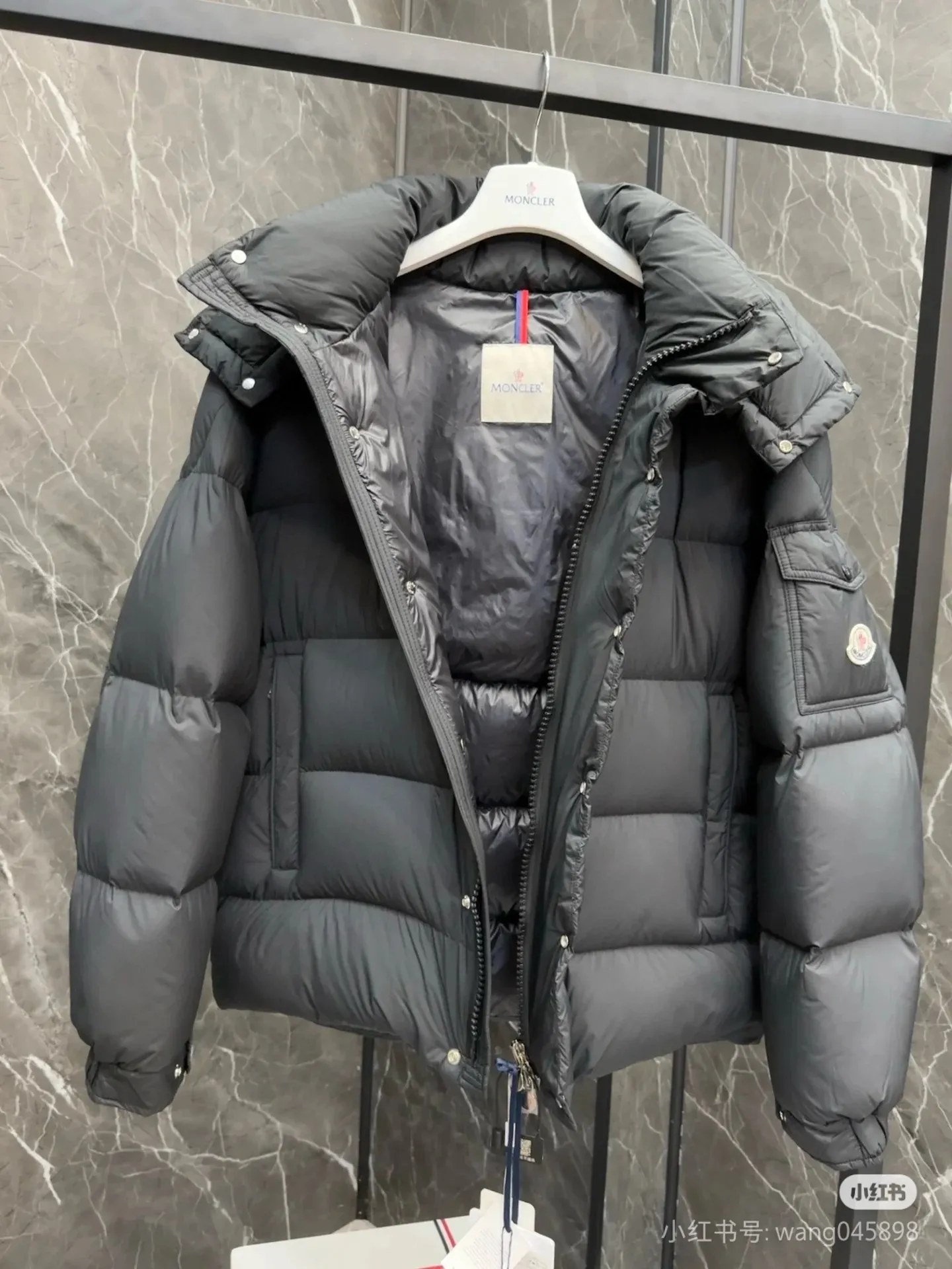 P840 Moncler. Matte short black size 12345