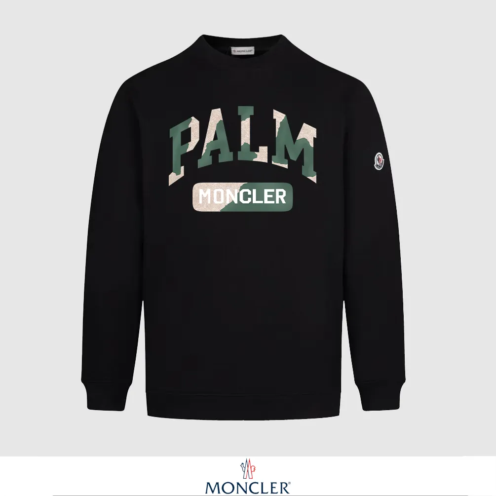P240 Recommend the most popular Moncler masked 380g printed terry crew neck sweatshirt. Breathable pure cotton fabric. The texture is very soft and comfortable. No shrinkage, no deformation, no pilling). Original customized accessories. Collar label. Wash mark. Hang tag. Packaging (perfect details). Color: White. Black. Size: XS S M L.