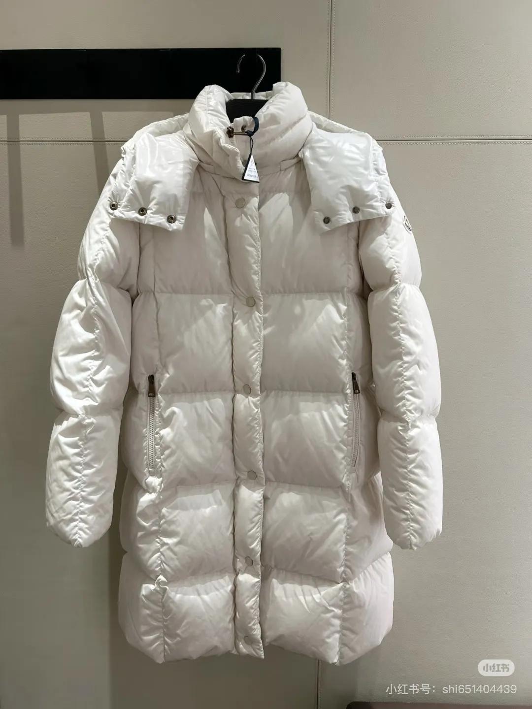 P1020 moncler women's mid-length mask, color: black, white size: 0123🐎