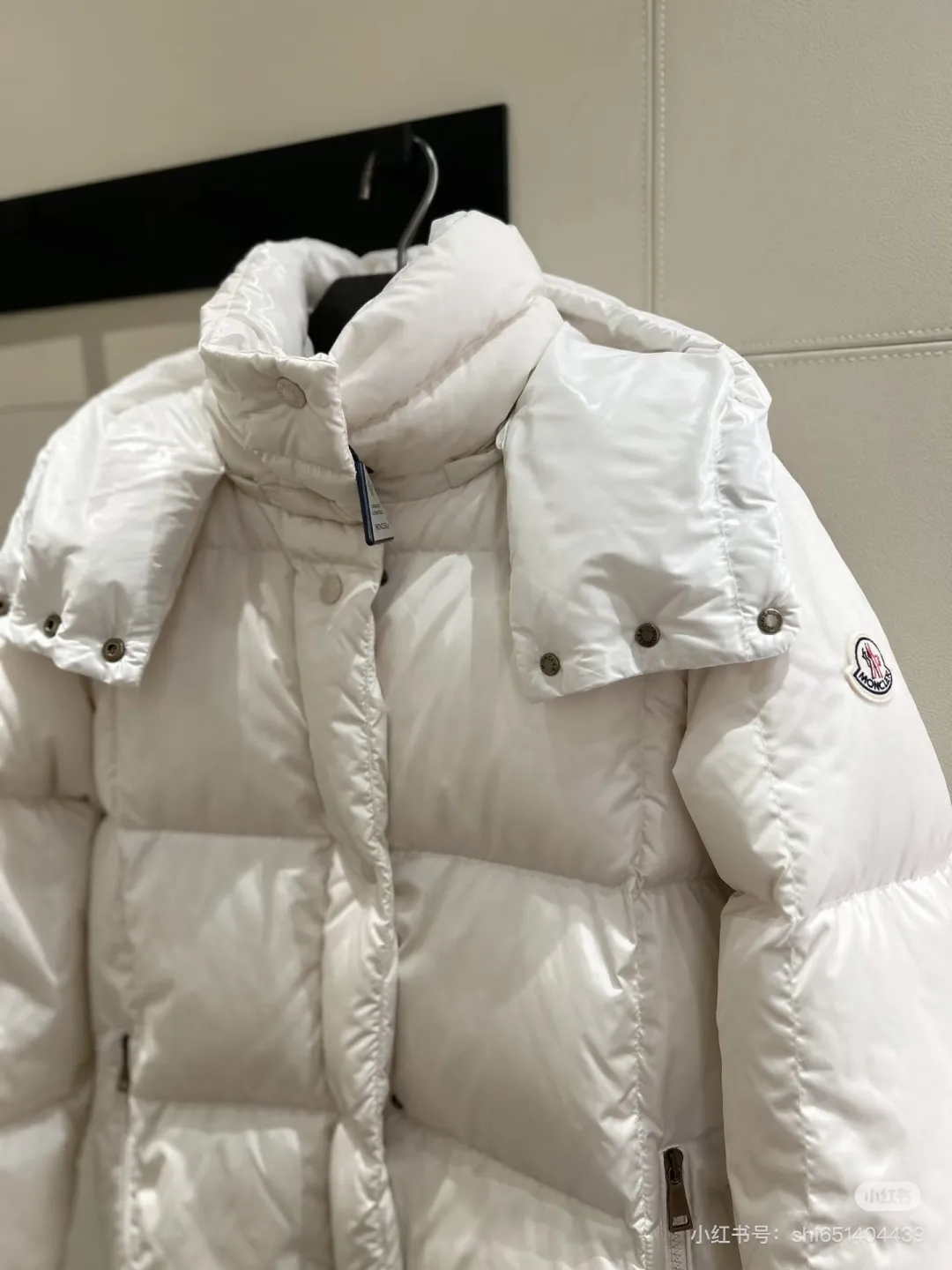 P1020 moncler women's mid-length mask, color: black, white size: 0123🐎