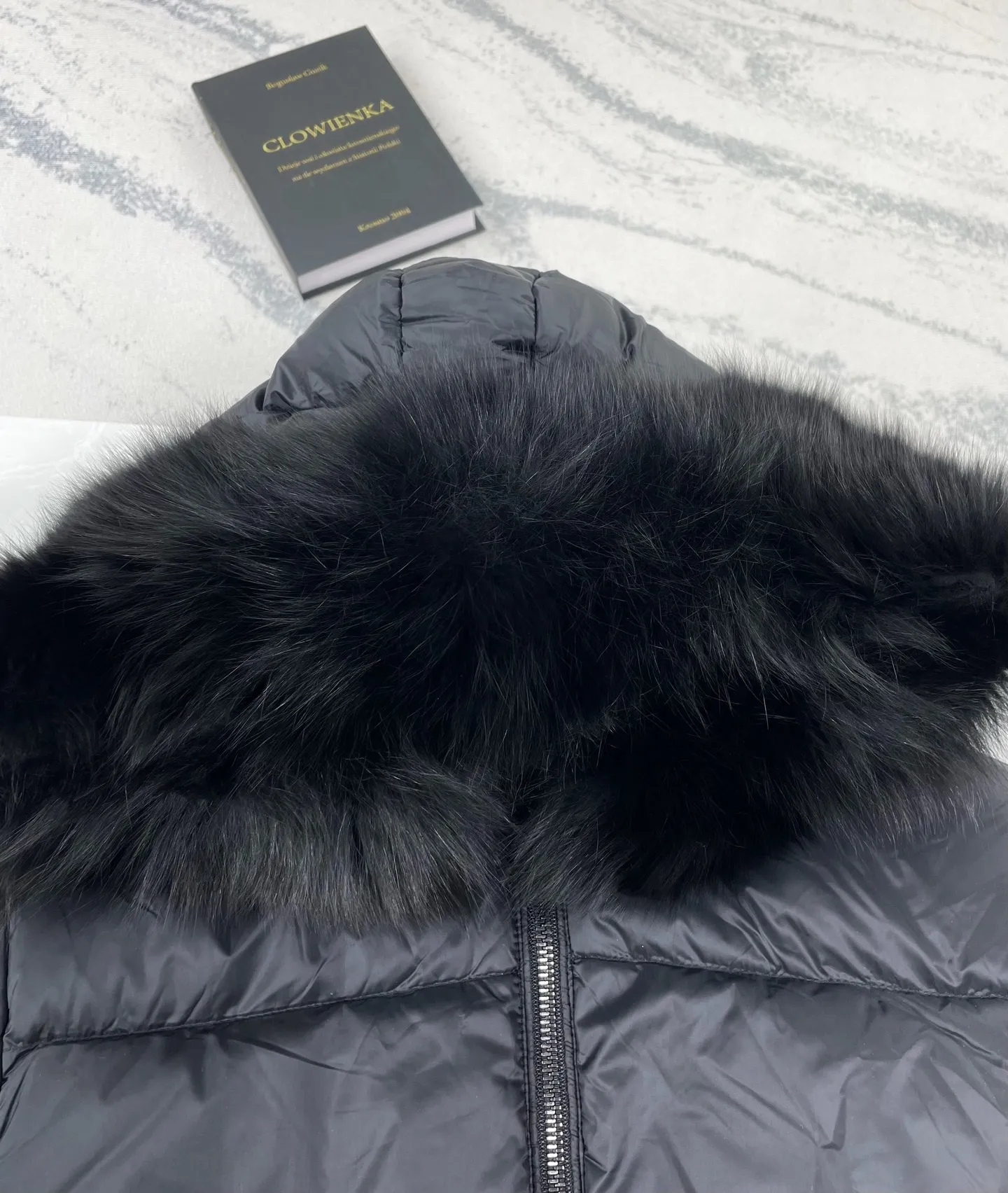 P970 (high version) Moncler-MONCLER Boed women's short waisted fur collar hooded down jacket Size:0-3