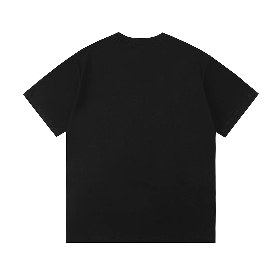 P150 Moncler 2026 official website new heavy industry slogan embroidered letter logo, same style for men and women, short-sleeved T-shirt ·Customized 300g 100% double yarn pure cotton fabric ·Dyeing 32 counts double-strand thread ·Collar label, hangtag, main mark and three labels complete Color: Black Size: XS S M L
