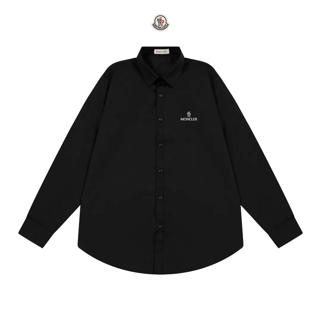 P270 Moncler official website classic brand logo design long-sleeved shirt, custom-dyed fabric, upper body full of high-end feel, pure cotton bamboo fiber fabric, high quality, same style for men and women. Size: 39-43 (M-3XL)