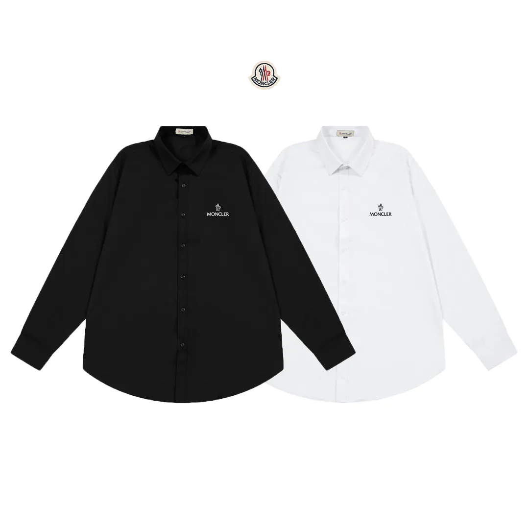 P270 Moncler official website classic brand logo design long-sleeved shirt, custom-dyed fabric, upper body full of high-end feel, pure cotton bamboo fiber fabric, high quality, same style for men and women. Size: 39-43 (M-3XL)