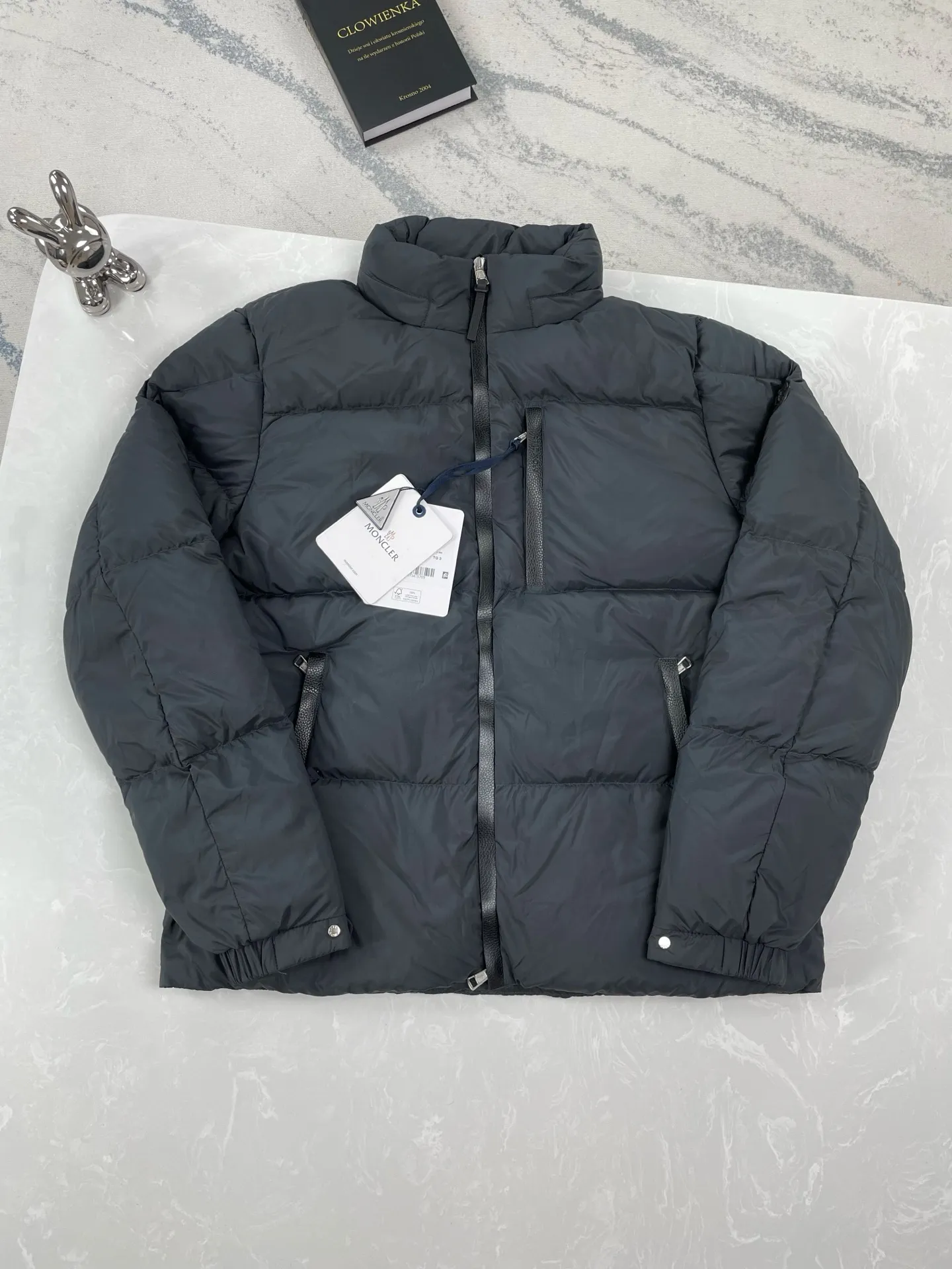 P970 (high version) Moncler-MONCLER leather logo zipper down jacket Size:1 2 3 4 5