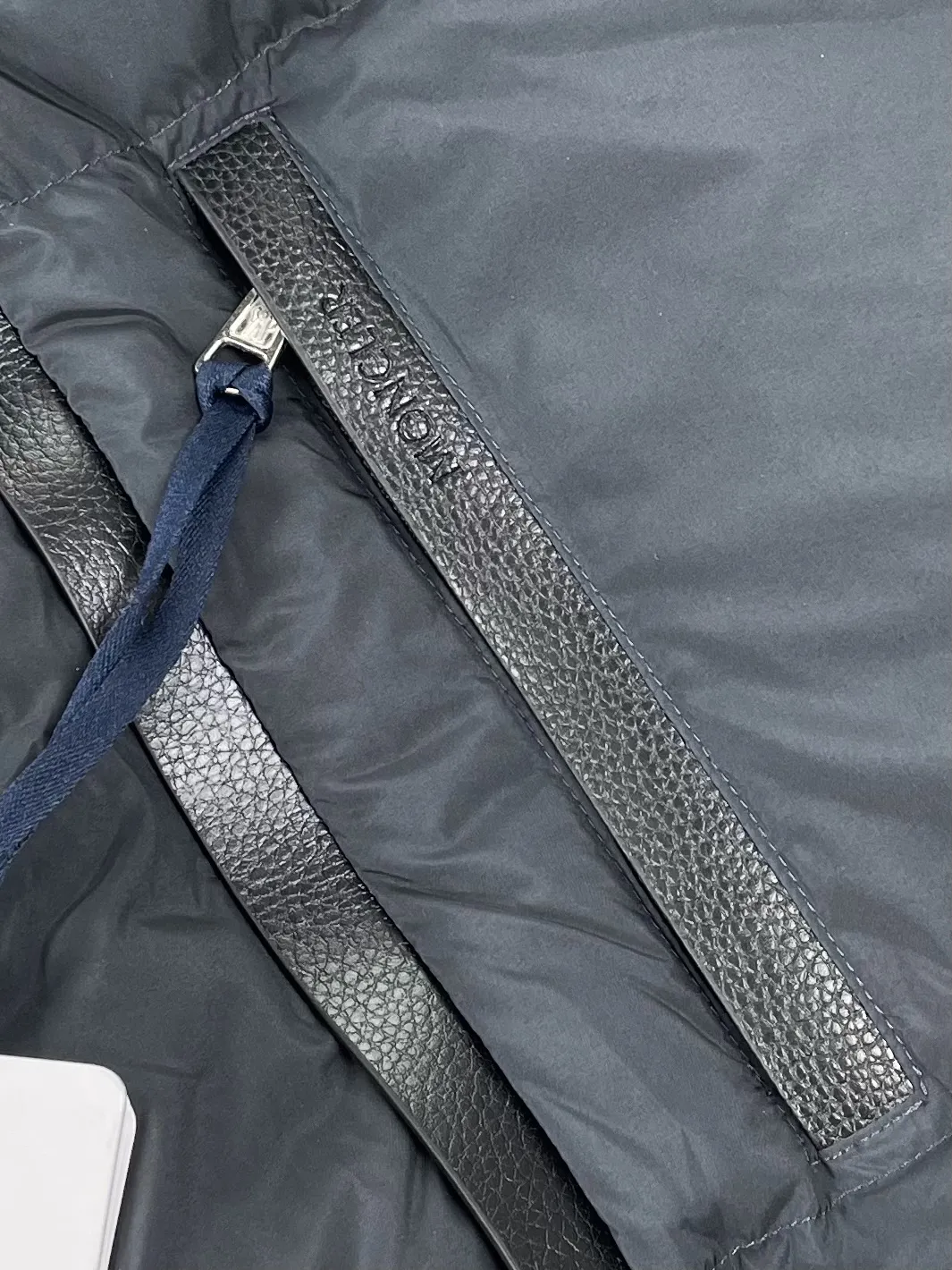 P970 (high version) Moncler-MONCLER leather logo zipper down jacket Size:1 2 3 4 5