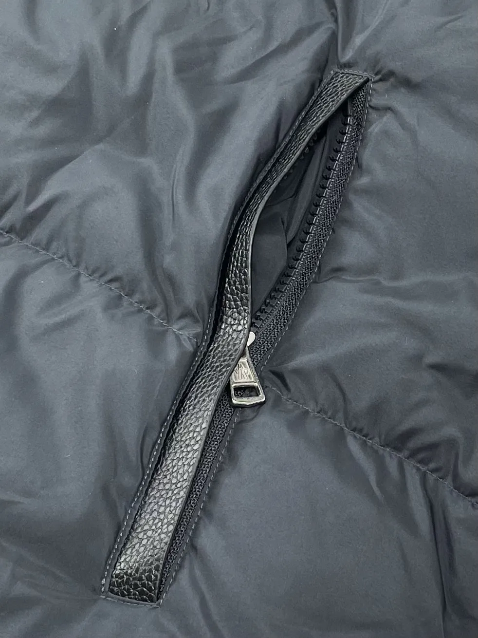 P970 (high version) Moncler-MONCLER leather logo zipper down jacket Size:1 2 3 4 5