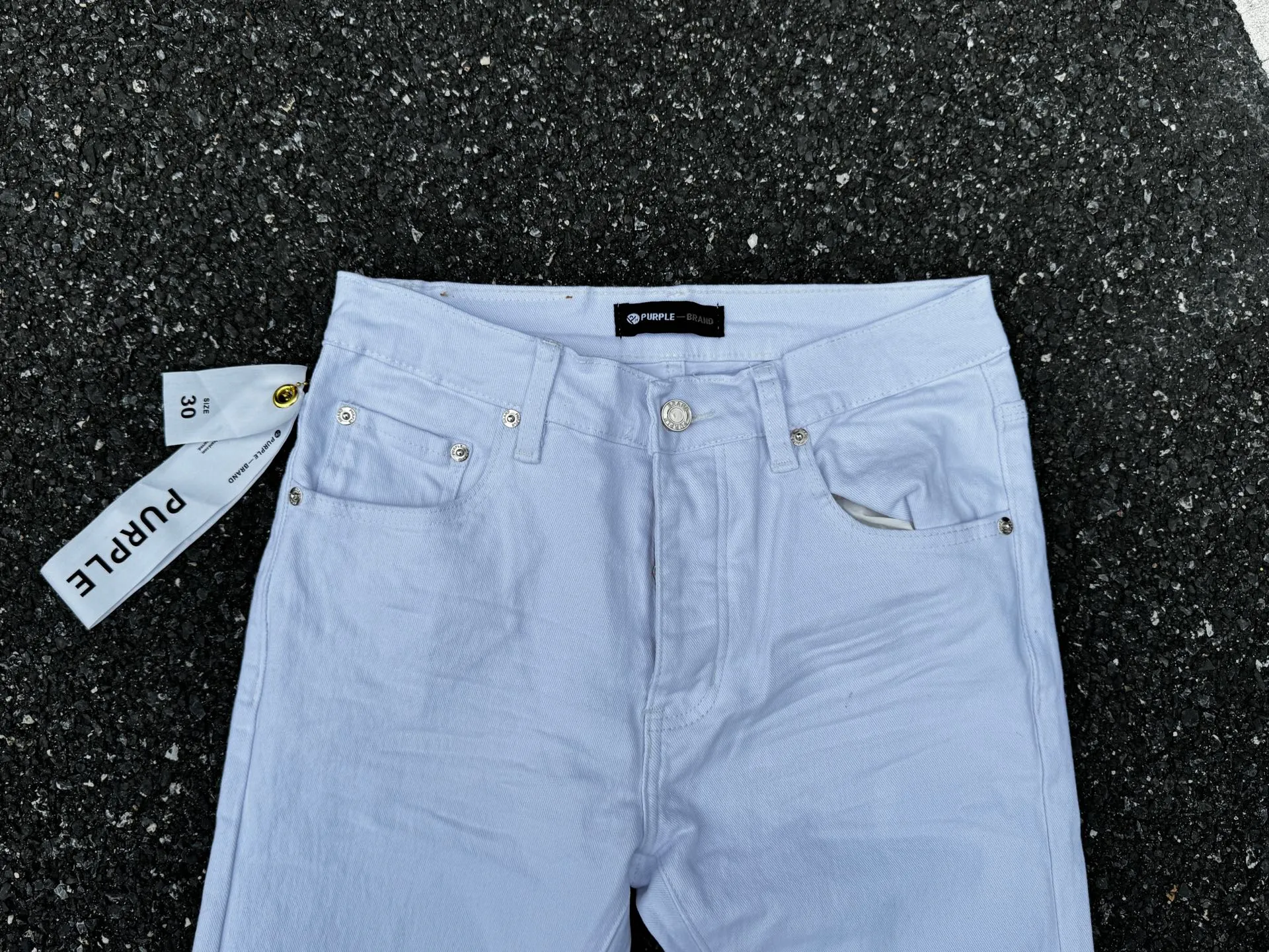 🅿️230 PU3-3 white (the back pocket label will not be returned or exchanged once it is removed) Top foreign trade order Purple Brand hole-splashed paint stretch skinny jeans, same style for men and women. Accessories: complete accessories, all in original packaging, two tags and two labels on the back pocket, distinguishing the low-end version on the outside, hardware and buckles are aligned, authentic and original with logo, aluminum alloy buckle, genuine printing inside the jeans pocket, every detail is outstanding for any version on the market Fabric: Genuine pattern-making and authentic custom-made imported fabrics using unique washing and dyeing methods, and individually hand-painted - hand-painted ripped micro-elastic jeans Size: 28 30 32 34 36