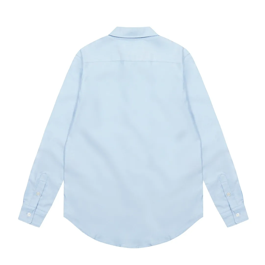 🅿️230 "Top quality" Style number: CY120# [Ralph Lauren/Ralph Lauren solid color basic classic color block embroidered pony couple shirt long sleeves] ✅Ralph Lauren/Ralph Lauren solid color basic classic color block embroidered pony couple shirt long sleeves ✅Oxford cloth high-quality fabric with strong three-dimensional effect, breathable and anti-wrinkle material, comfortable upper body ✅The pony logo embroidery on the chest has a strong sense of detail, full and exquisite, excellent quality, ✅Simple and versatile Very suitable for lazy people. The charm of solid color shirts is basic and classic. ✅The upper body looks much better than the real thing. Highly recommended as a must-have style for goddess OOTD. Size: S-L Color: White Blue Pink