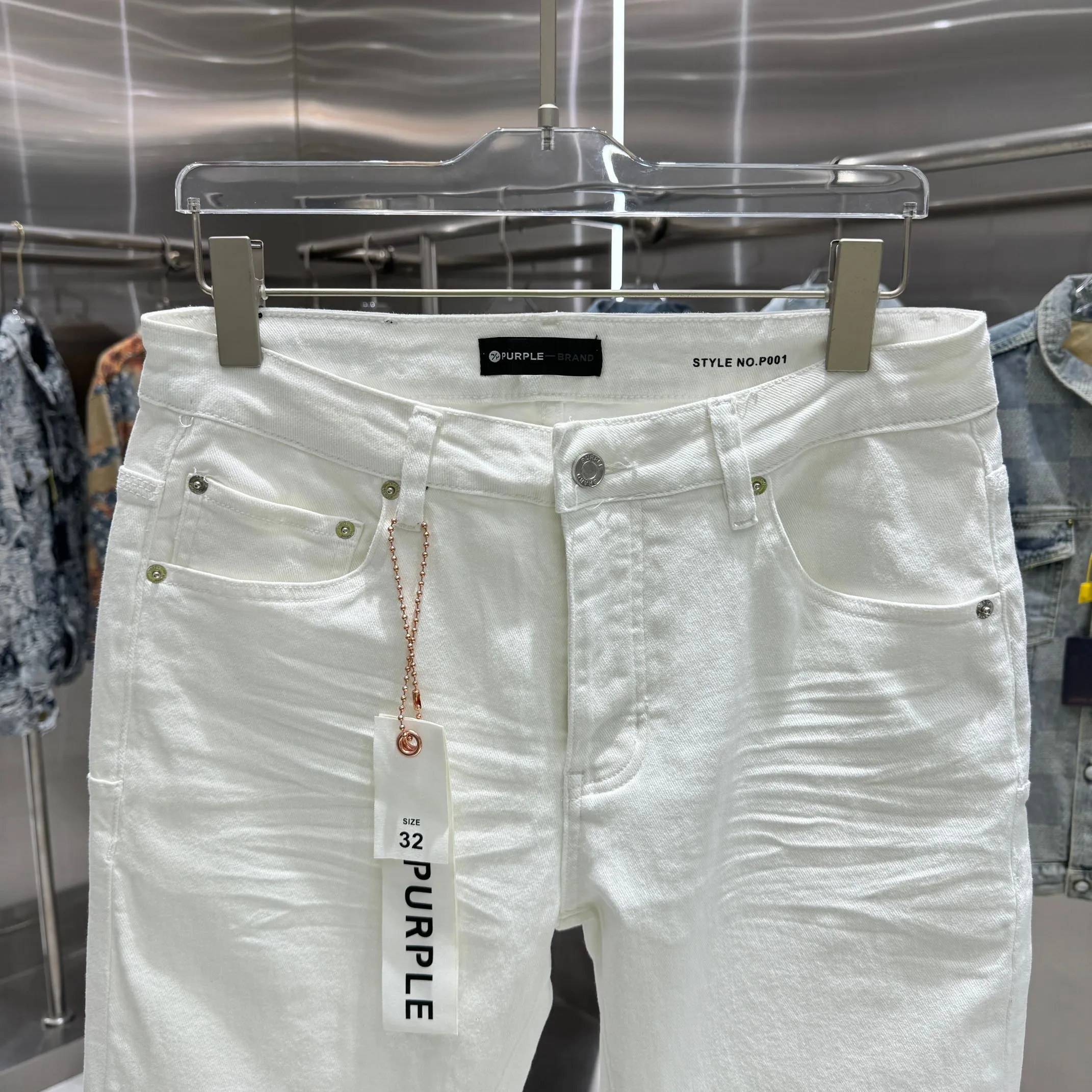 🅿️310 Purple Brand street fashion style slim fit stretch jeans Color White Size 30 32 34 36 38