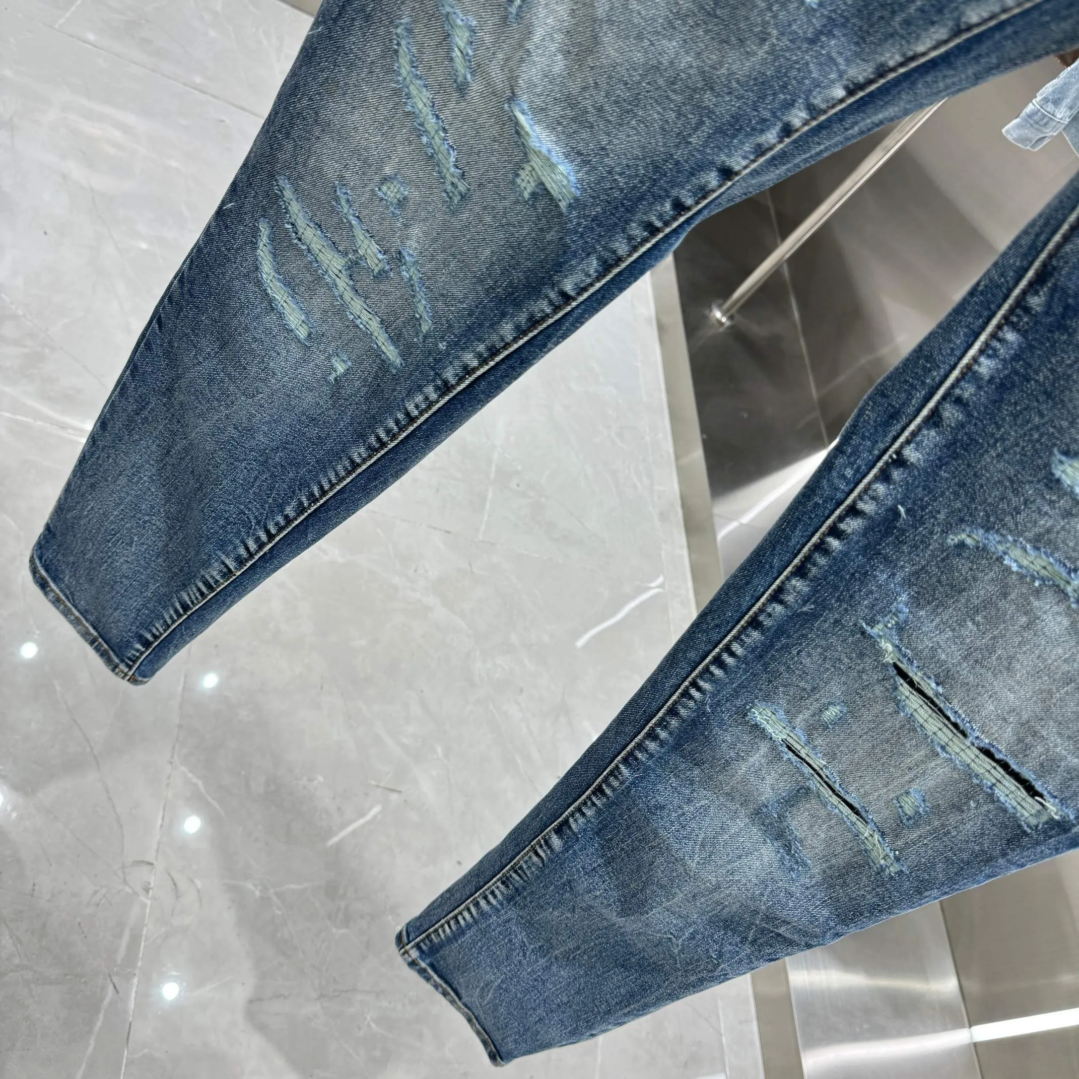 🅿️310 Purple Brand ripped street fashion style slim fit stretch jeans color dark blue size 30 32 34 36 38