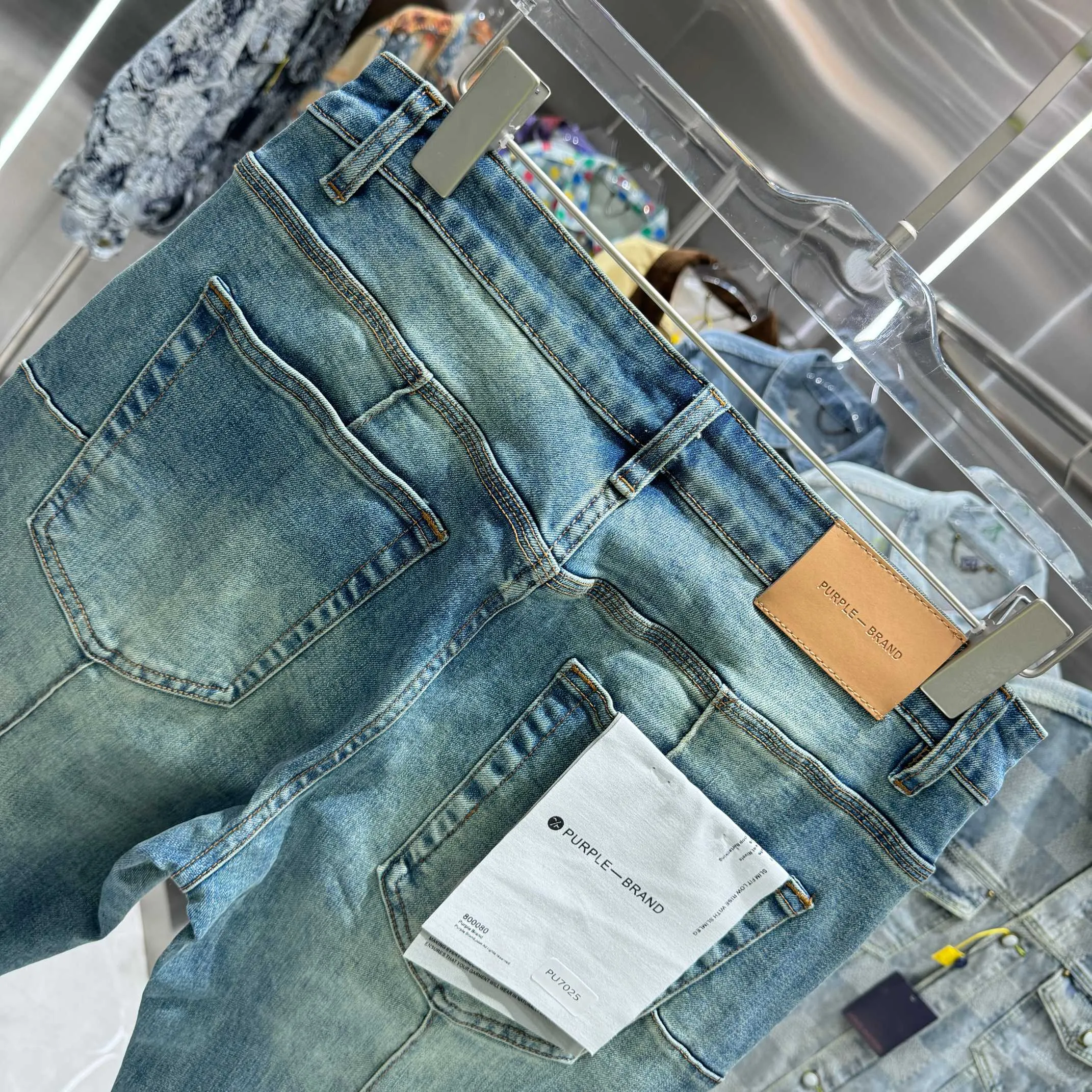🅿️310 Purple Brand street style micro-flared stretch jeans Color Blue Size 30 32 34 36 38