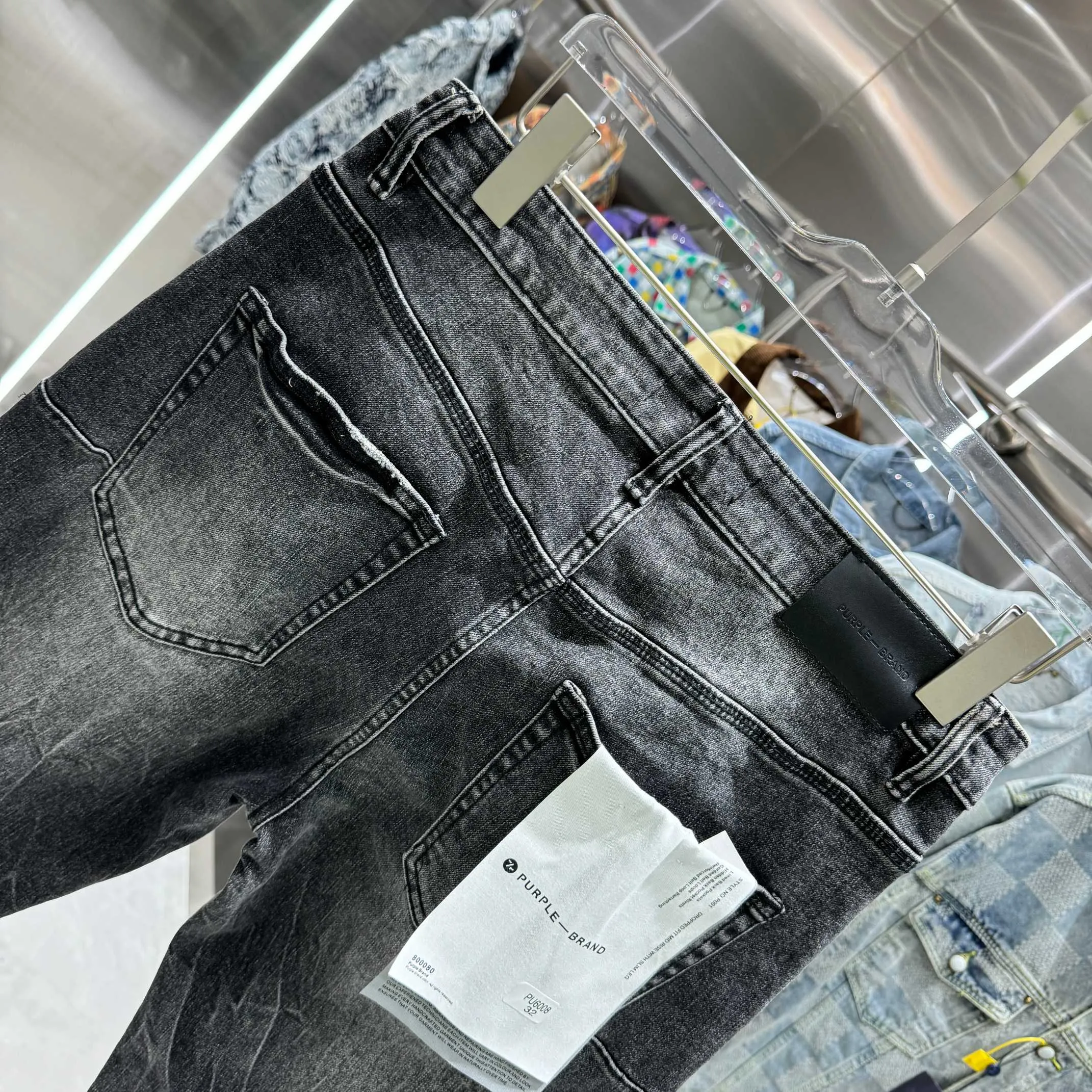 🅿️310 Purple Brand street fashion style slim fit stretch jeans color dark gray size 30 32 34 36 38