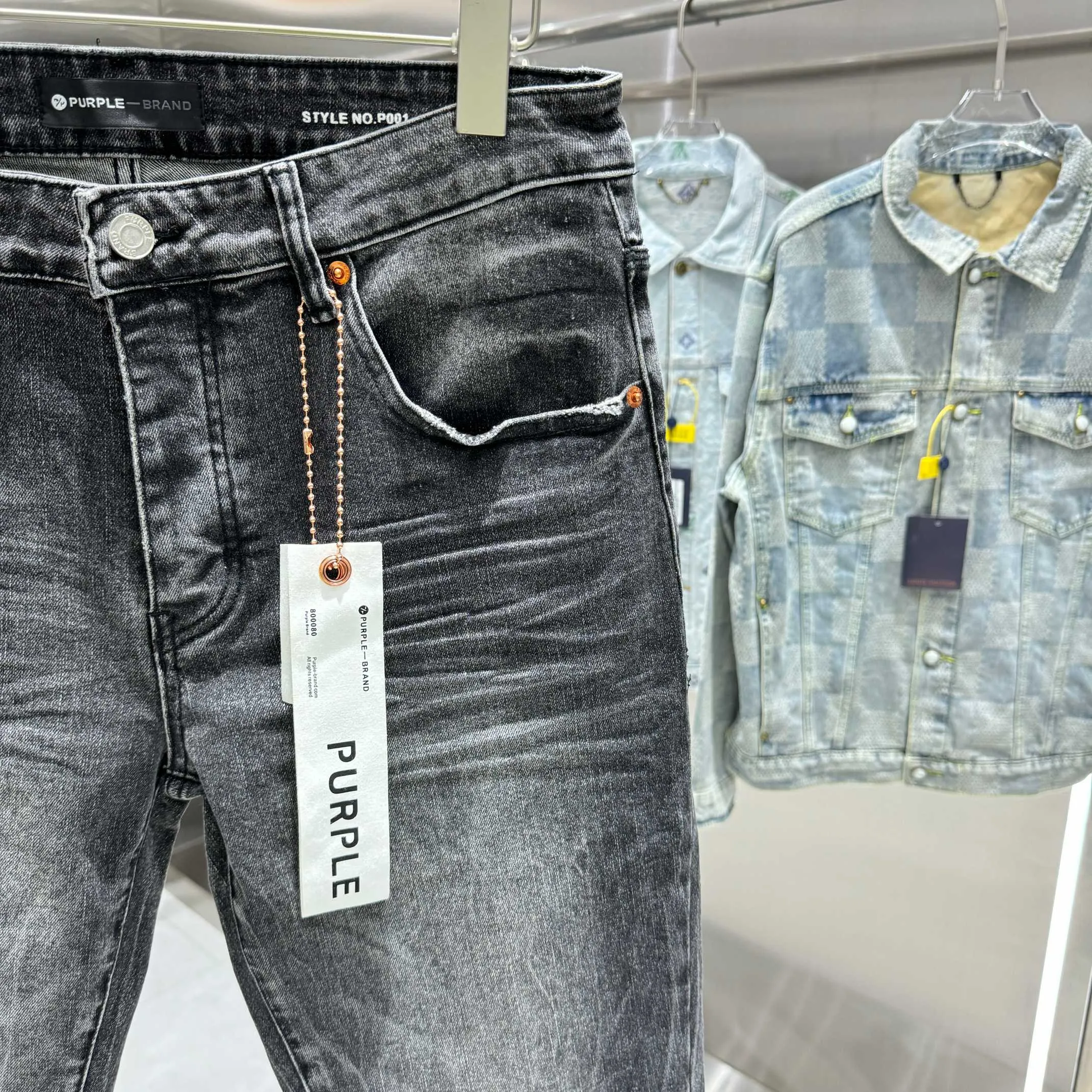 🅿️310 Purple Brand street fashion style slim fit stretch jeans color dark gray size 30 32 34 36 38