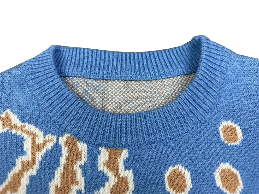 P260 Rhude 23rd autumn and winter new wheat ear🍃jacquard loose sweater Size: M L XL XXL