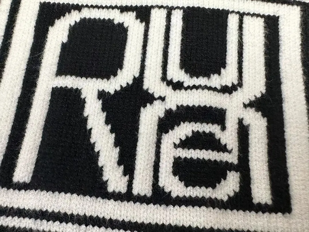 P240 Rhude 23 years new simple letter logo jacquard loose sweater Size: M L XL XXL