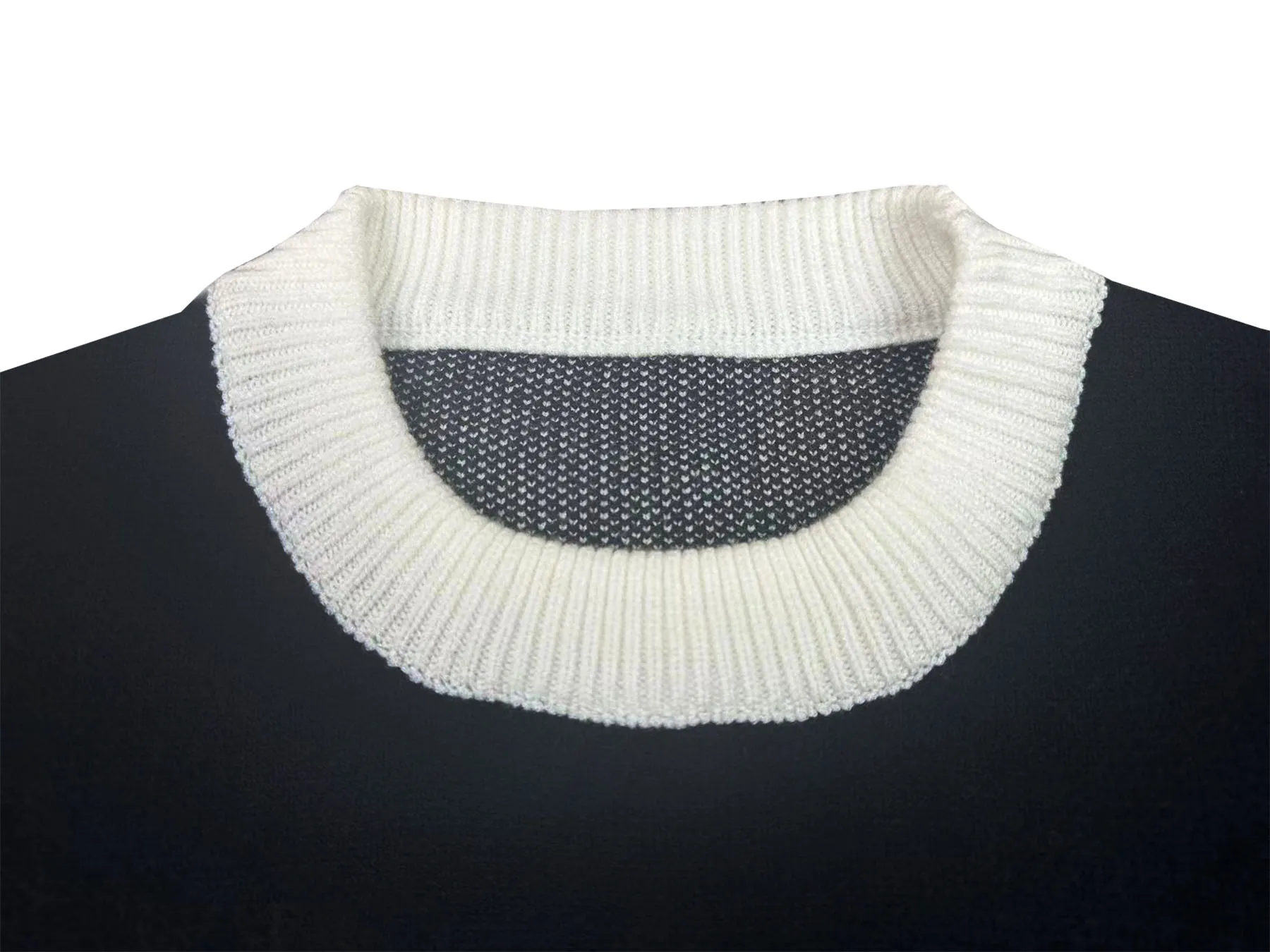 P250 Rhude new contrasting jacquard letter crew neck sweater Color: black and white green Size: M L XL XXL