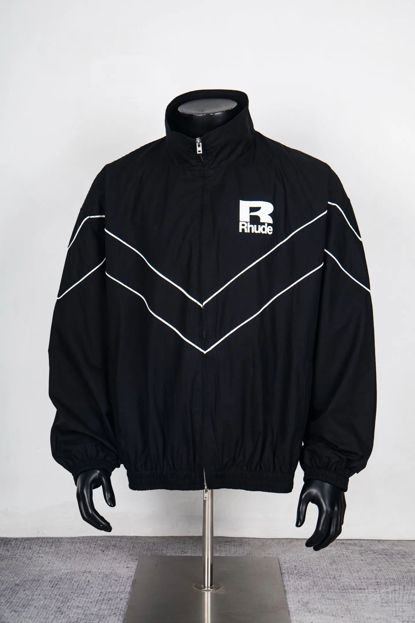 Style No. H30# Rhude Jacket Zippered Windbreaker Coach Jacket Color: Black Size: SMLXL P270
