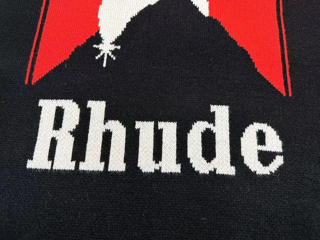 P240 Rhude 23rd new model🌄jacquard loose sweater Size: M L XL XXL