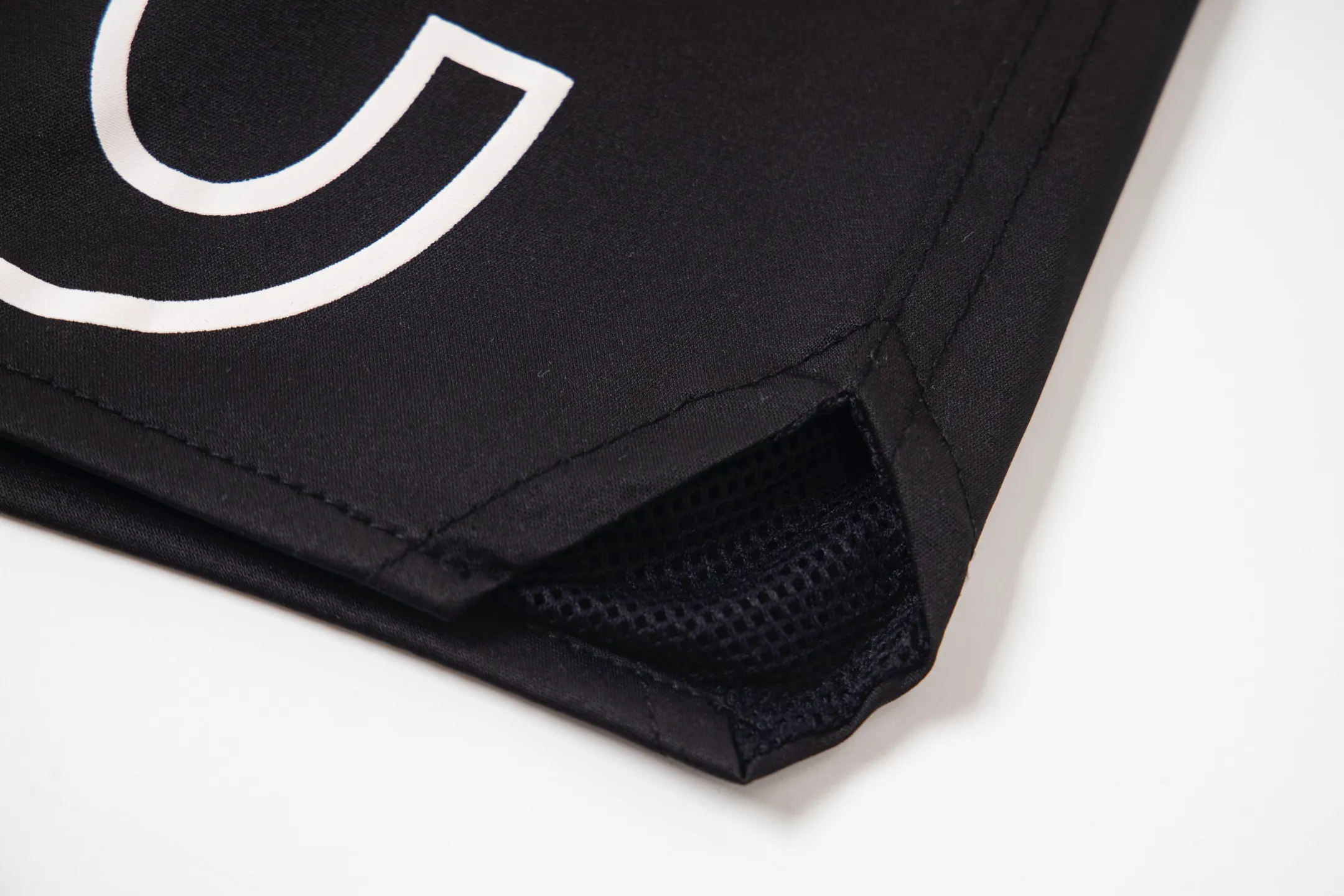 809#P150 Rhude American trendy brand quick-drying beach pants elastic waist shorts letter printed trendy lining mesh men's loose sports pants Color: Black Gray Green Blue Fabric: 150g nylon 100% polyester Size: S M L XL