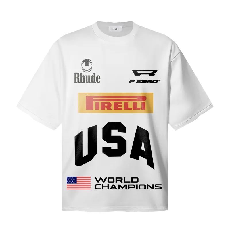 P106 No. 757 RHUDE US CHAMPS TEE short-sleeved T-shirt | Another photo shoot by Butler