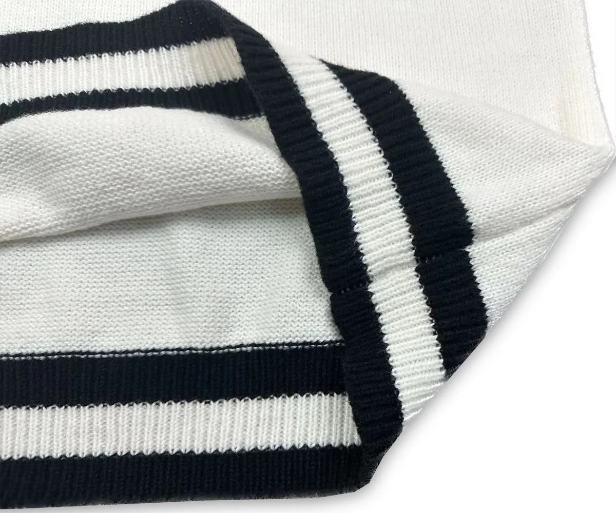 P240 Rhude new classic lettered loose sweater Color: Black White Size: M L XL XXL