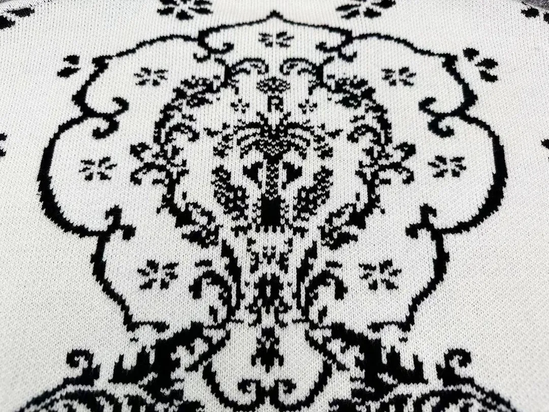 P260 Rhude 23 new small floral all-over jacquard loose sweater Size: M L XL XXL