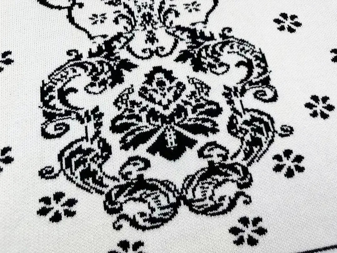 P260 Rhude 23 new small floral all-over jacquard loose sweater Size: M L XL XXL