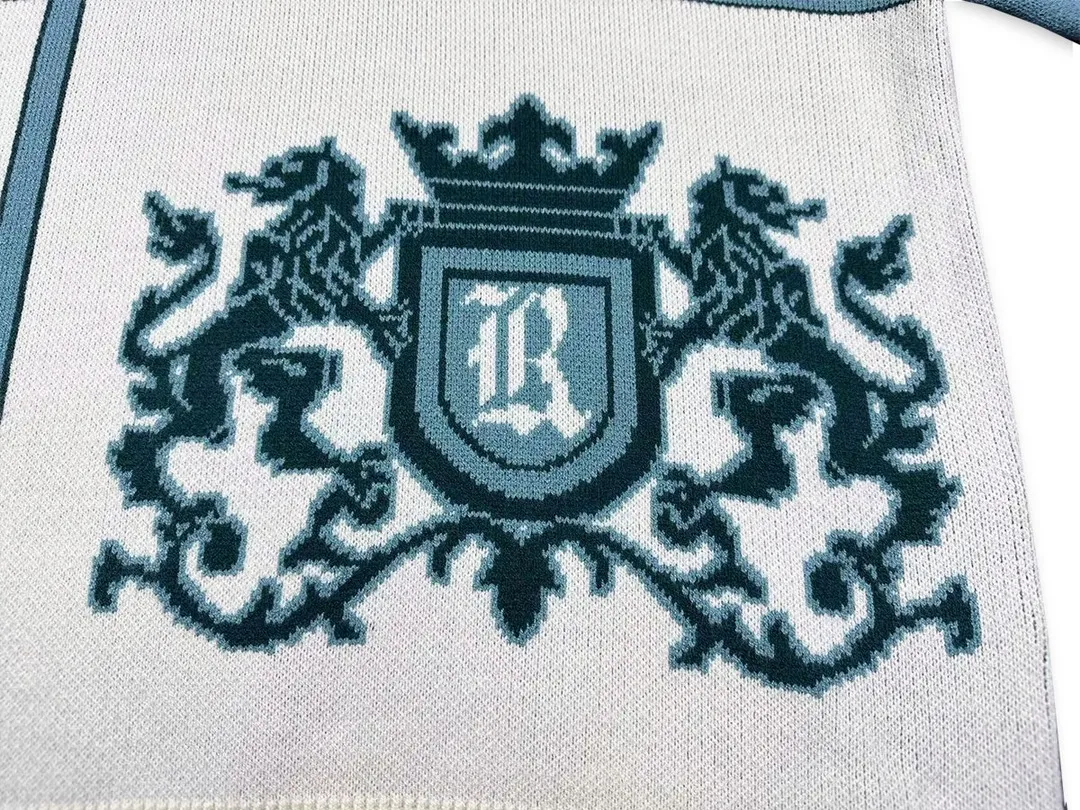 P260 Rhude fashionable new style🦁️jacquard loose sweater Size: M L XL XXL
