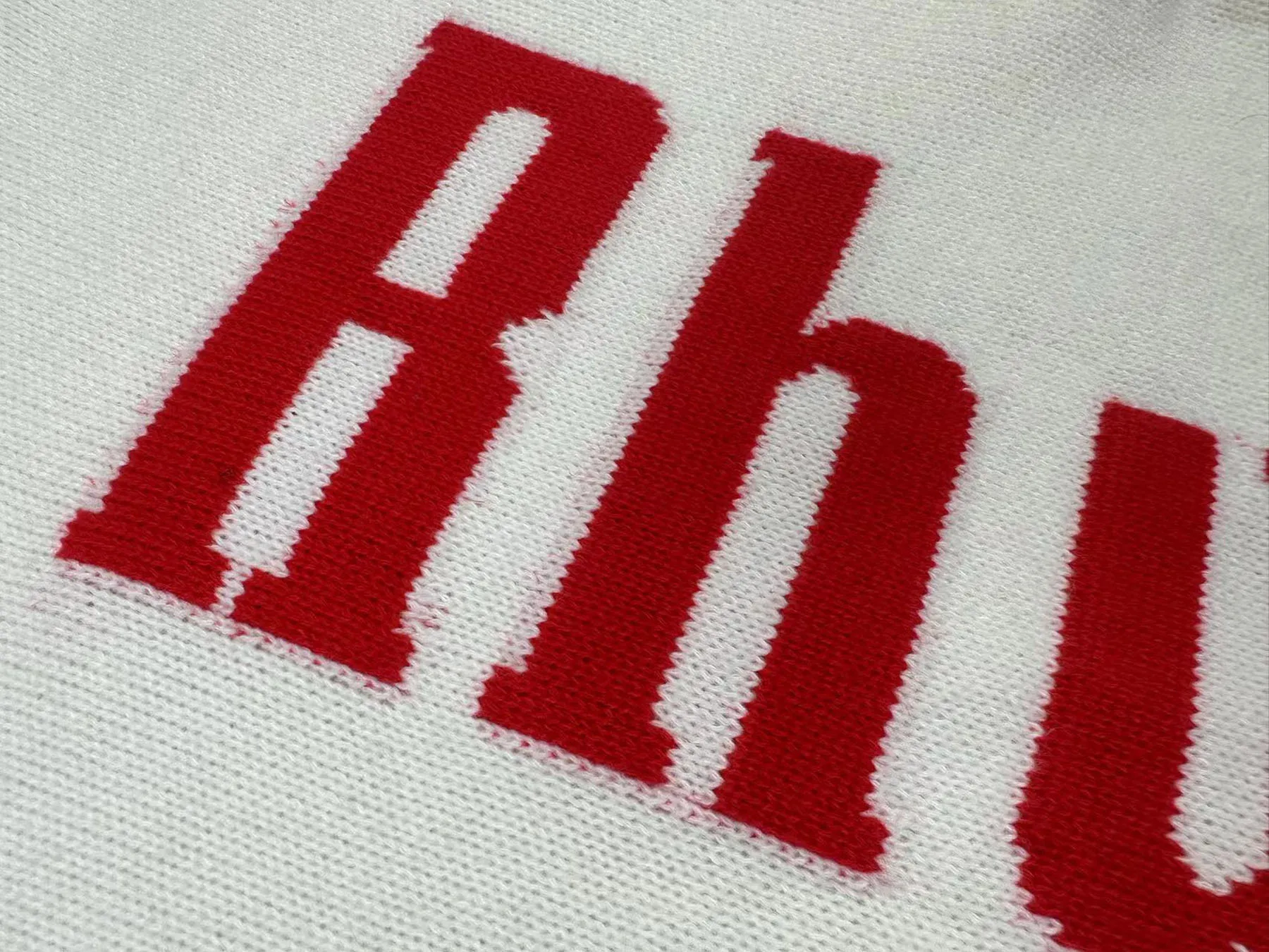 P240 Rhude new jacquard letter crew neck sweater Color: black white Size: M L XL XXL