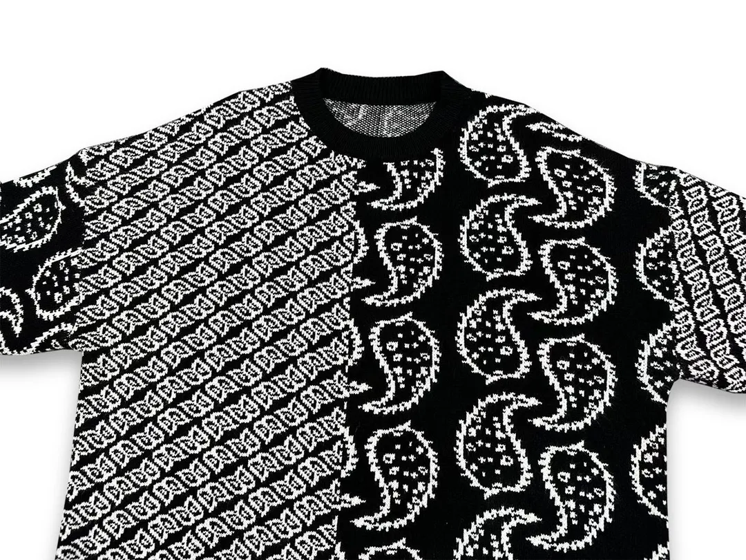 P270 Rhude new cashew small floral jacquard loose sweater Size: M L XL XXL