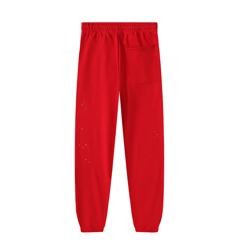 Numbered sweatshirt 8205, batch 220 Numbered trousers 8305, batch 220, US fashion Sp10der 555555 star same style Angel Number loose casual cotton hoodie sweatshirt for men and women Color: red; Size: S M L XL