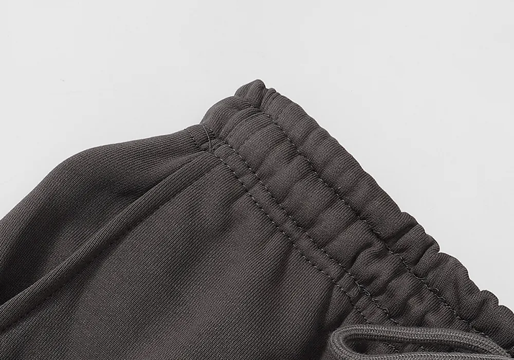 No. 8309, batch 220, Young Thug Sp10der 555555 spider web green foam printed high weight pure cotton loose casual sweatpants casual pants Color: dark gray; Size: S M L XL