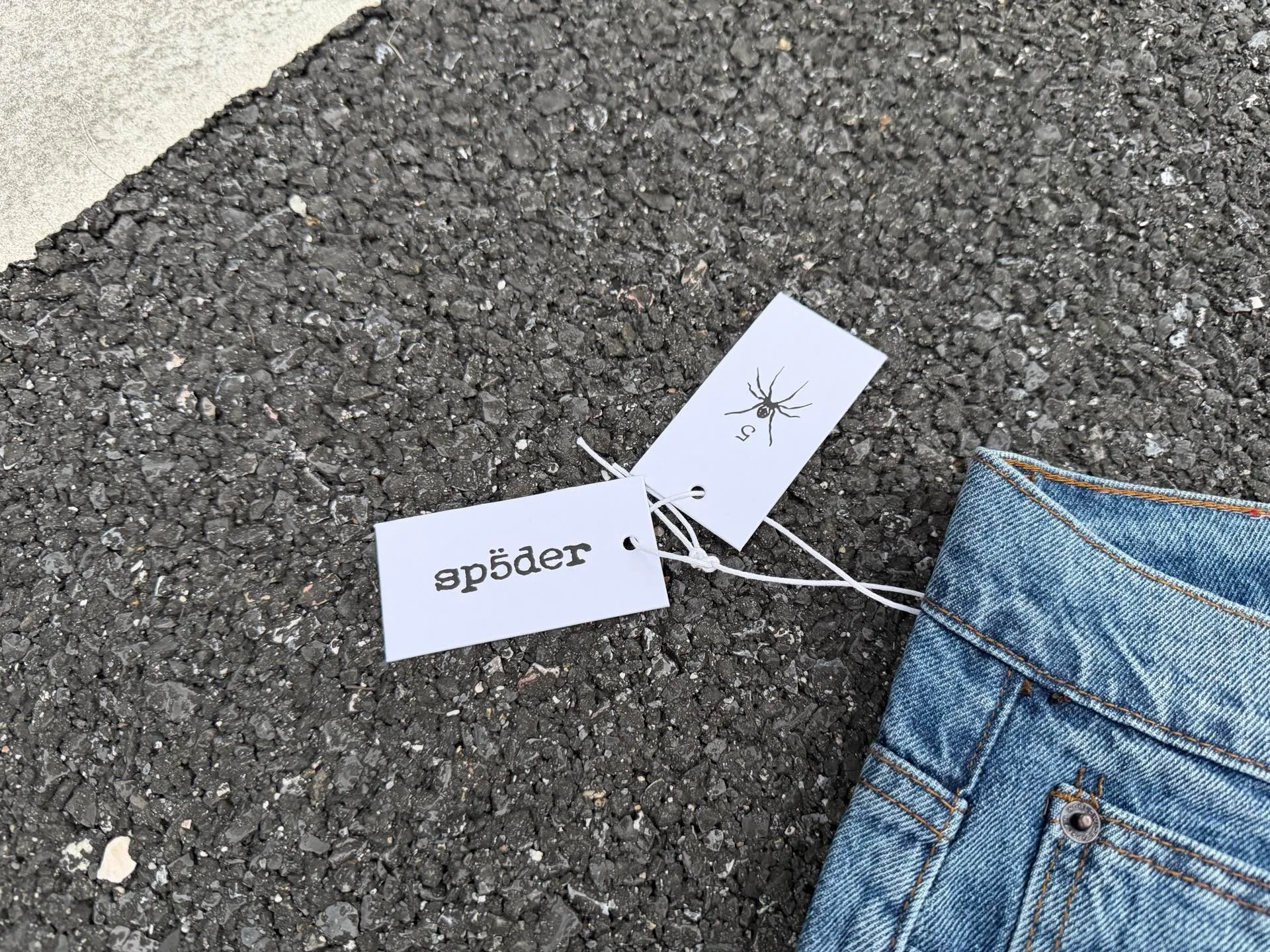 P250 (original outdoor picture direct) top version Sp10der street fashion brand foam printed big star washed and distressed casual jeans for men and women, size: 28 30 32 34 36