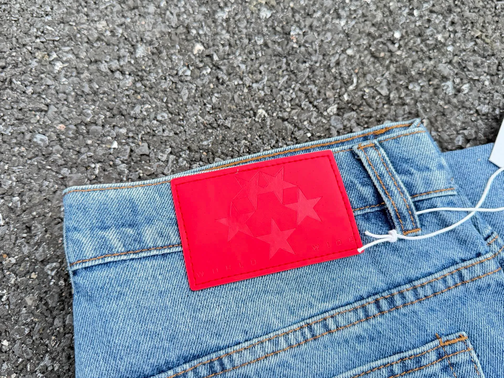 P250 (original outdoor picture direct) top version Sp10der street fashion brand foam printed big star washed and distressed casual jeans for men and women, size: 28 30 32 34 36