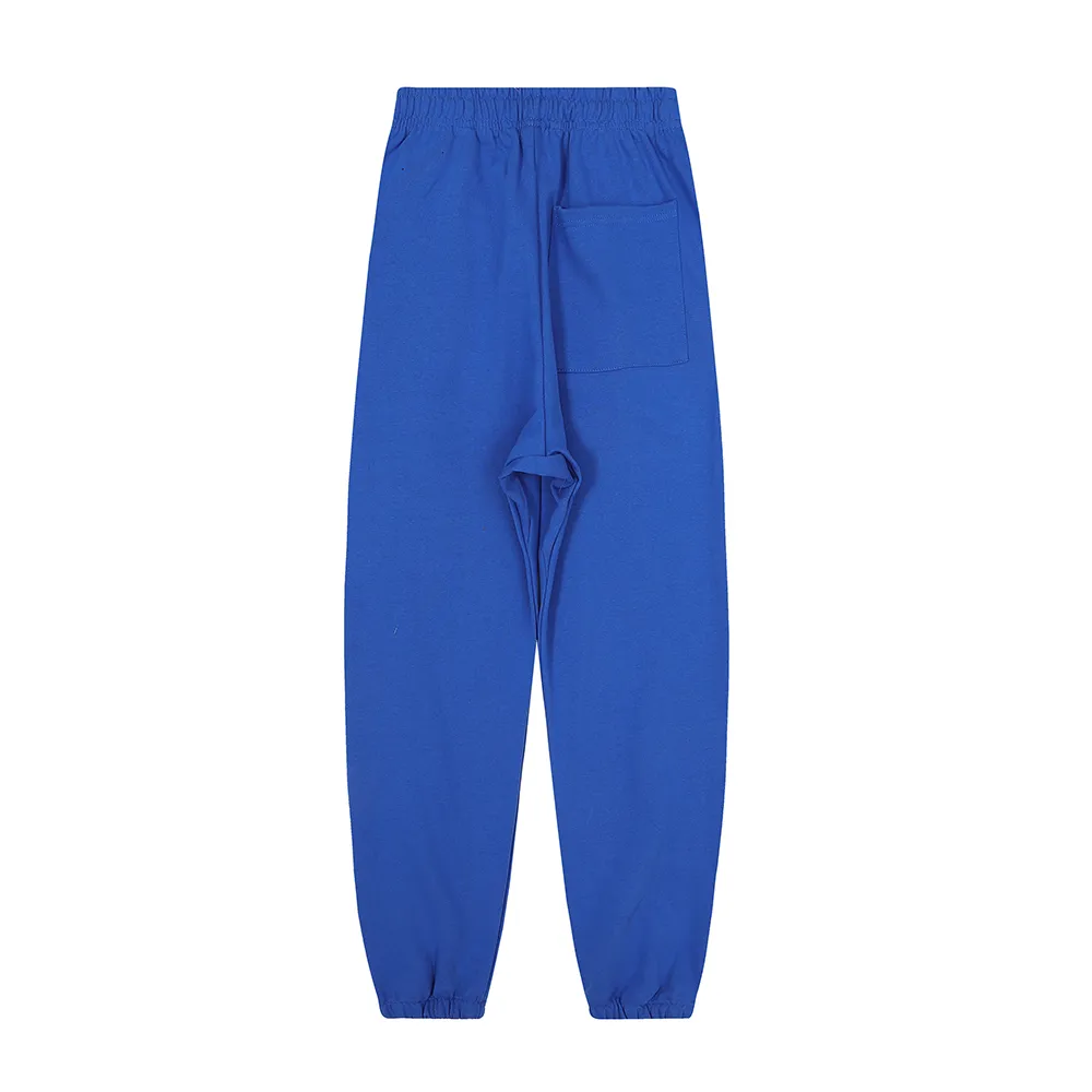 No. 8306 trousers, batch 220, Young Thug Bieber same style Sp10der 555555 foam printing high quality pure cotton terry hoodie sweatshirt for men and women Color: blue; Size: S M L XL