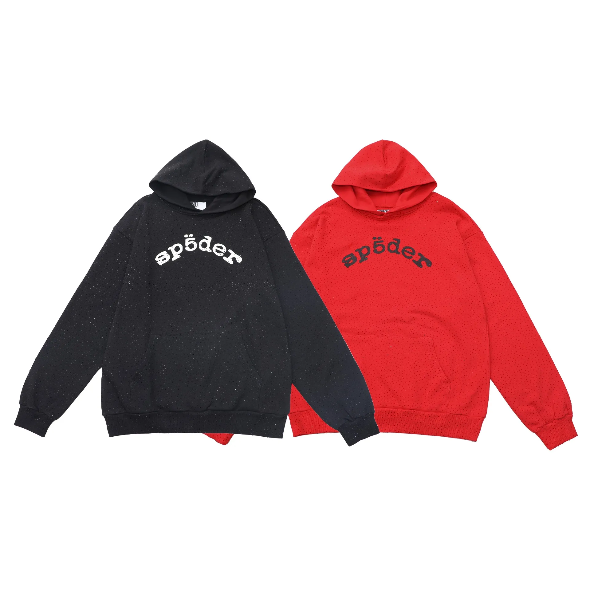 194#P250 Meichao Sp10der spider hot diamond hooded sweatshirt s-xl