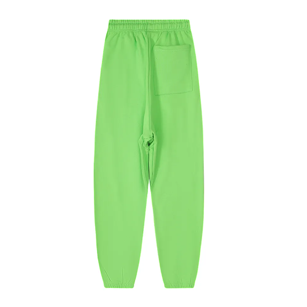 No. 8308, batch 220, the same style as American fashion stars Sp10der 555555 hot diamond foam printing high quality pure cotton casual sweatpants casual pants Color: grass green, sky blue; Size: S M L XL