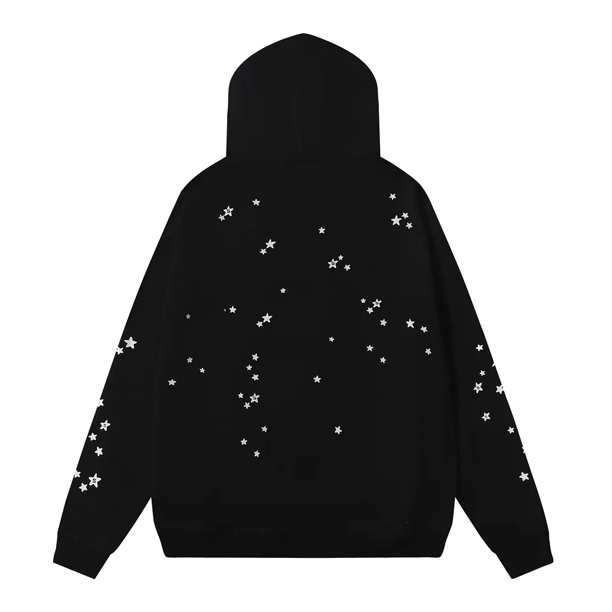 No. hooded 8219, trousers 8319, American fashion Sp10der Worldwide 555 555 Jeffery star foam spider web print high quality hoodie sweatshirt clothes 110 pants 110 color: black; size: S M L XL