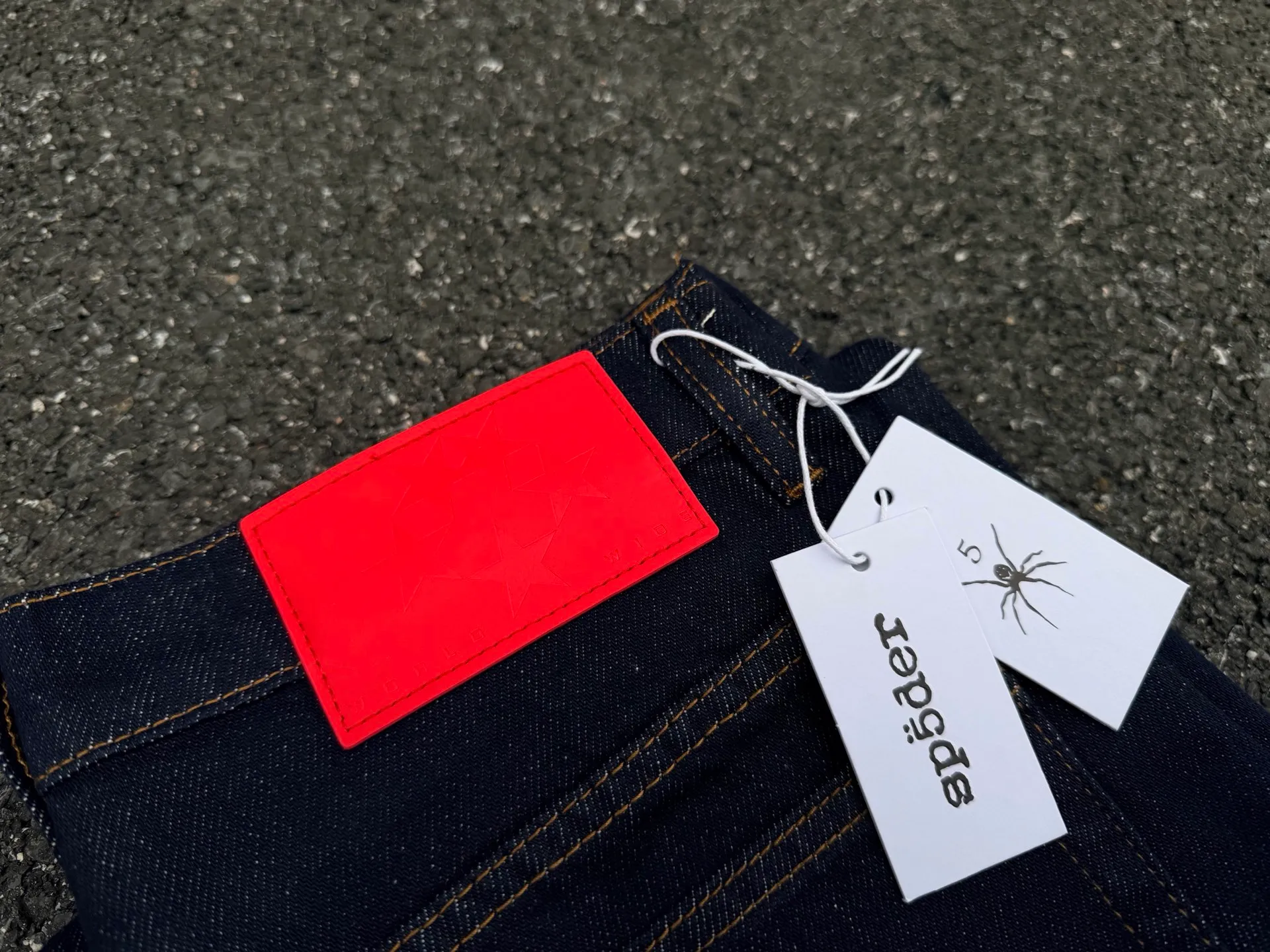 P250 (Outdoor original picture direct) top version Sp10der street fashion brand foam printed big star washed and distressed casual jeans for men and women color: raw cow color code number: 28 30 32 34 36
